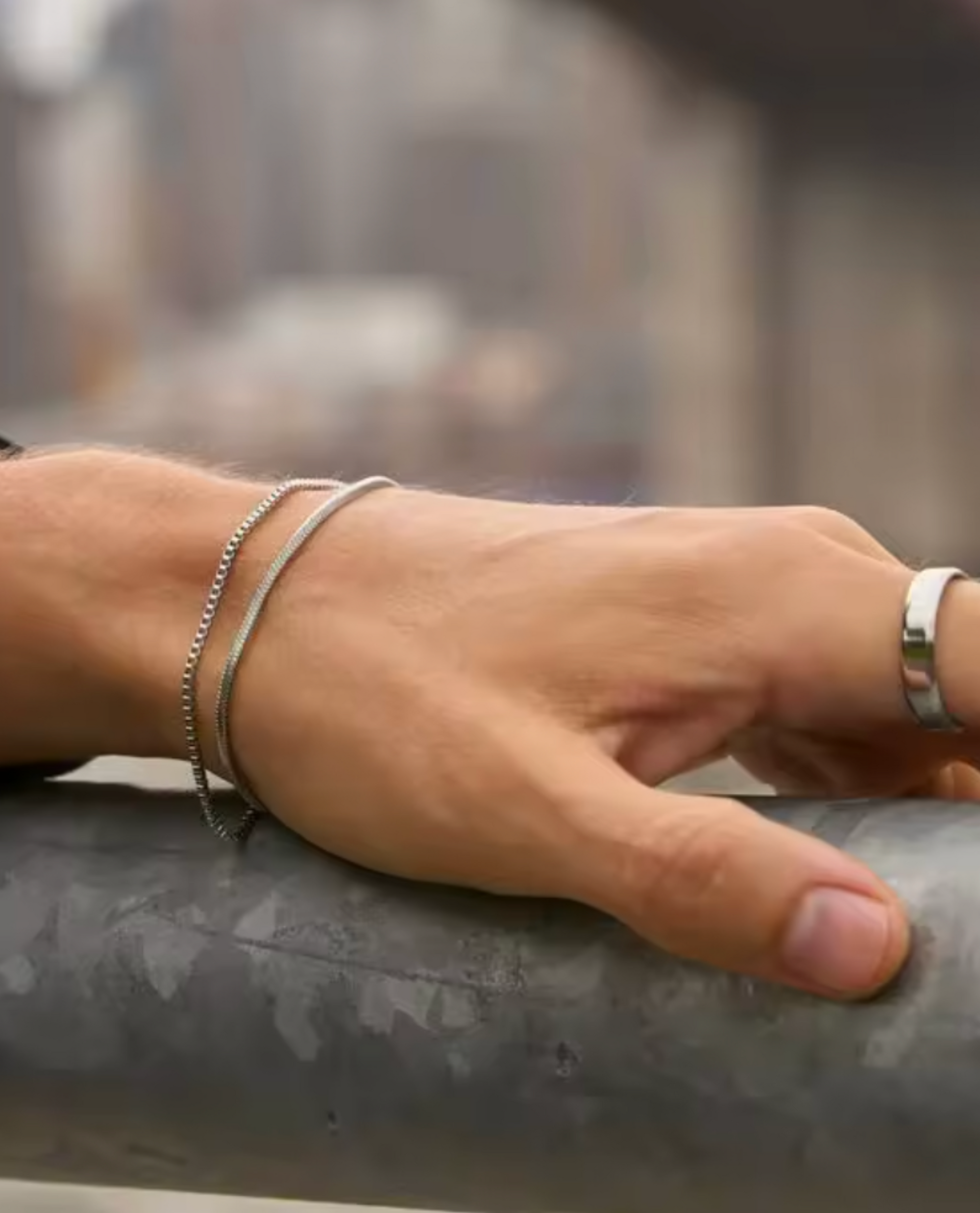 Box Chain Bracelet - Sølvfarvet