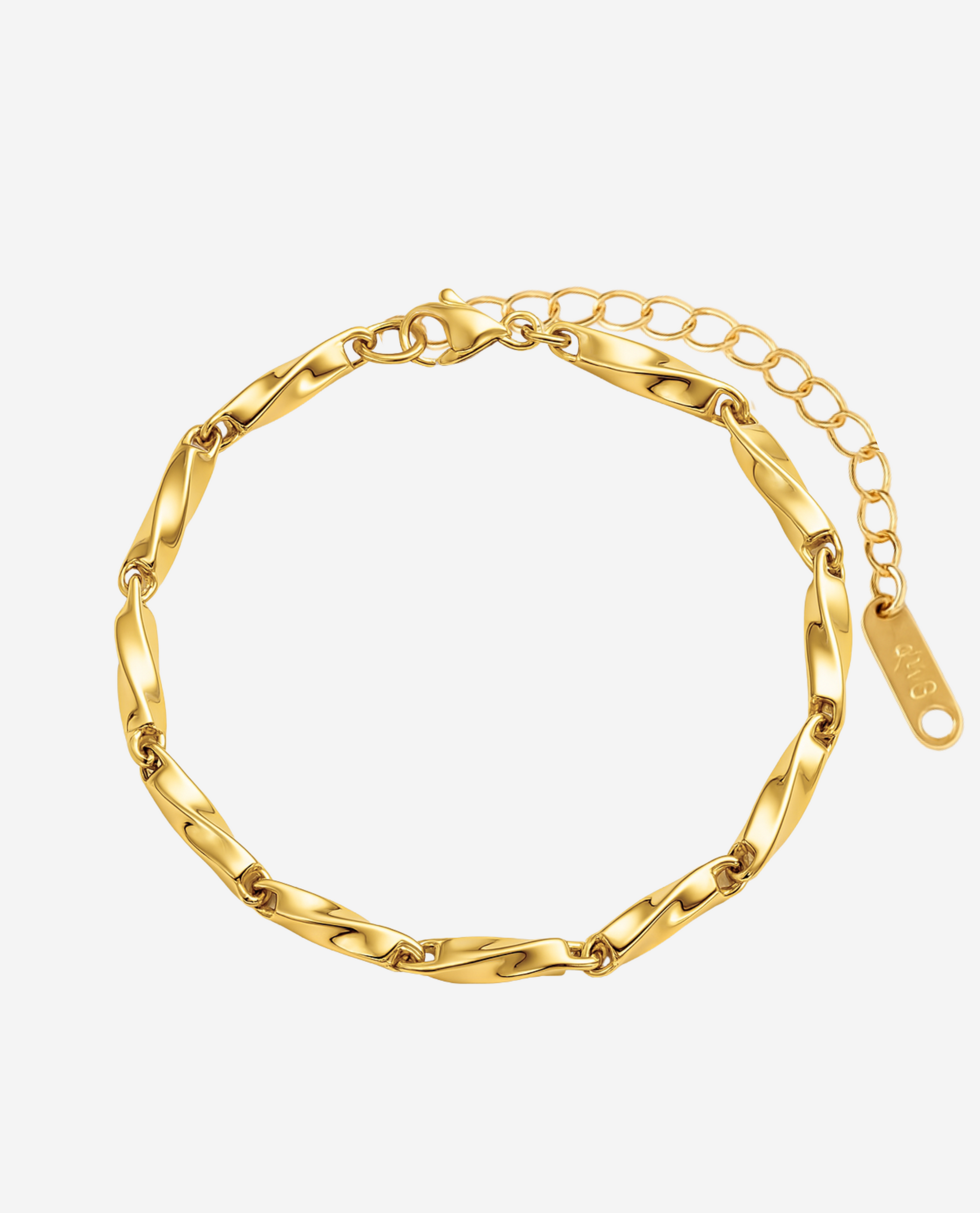 Chunky linked Bracelet - Forgyldt