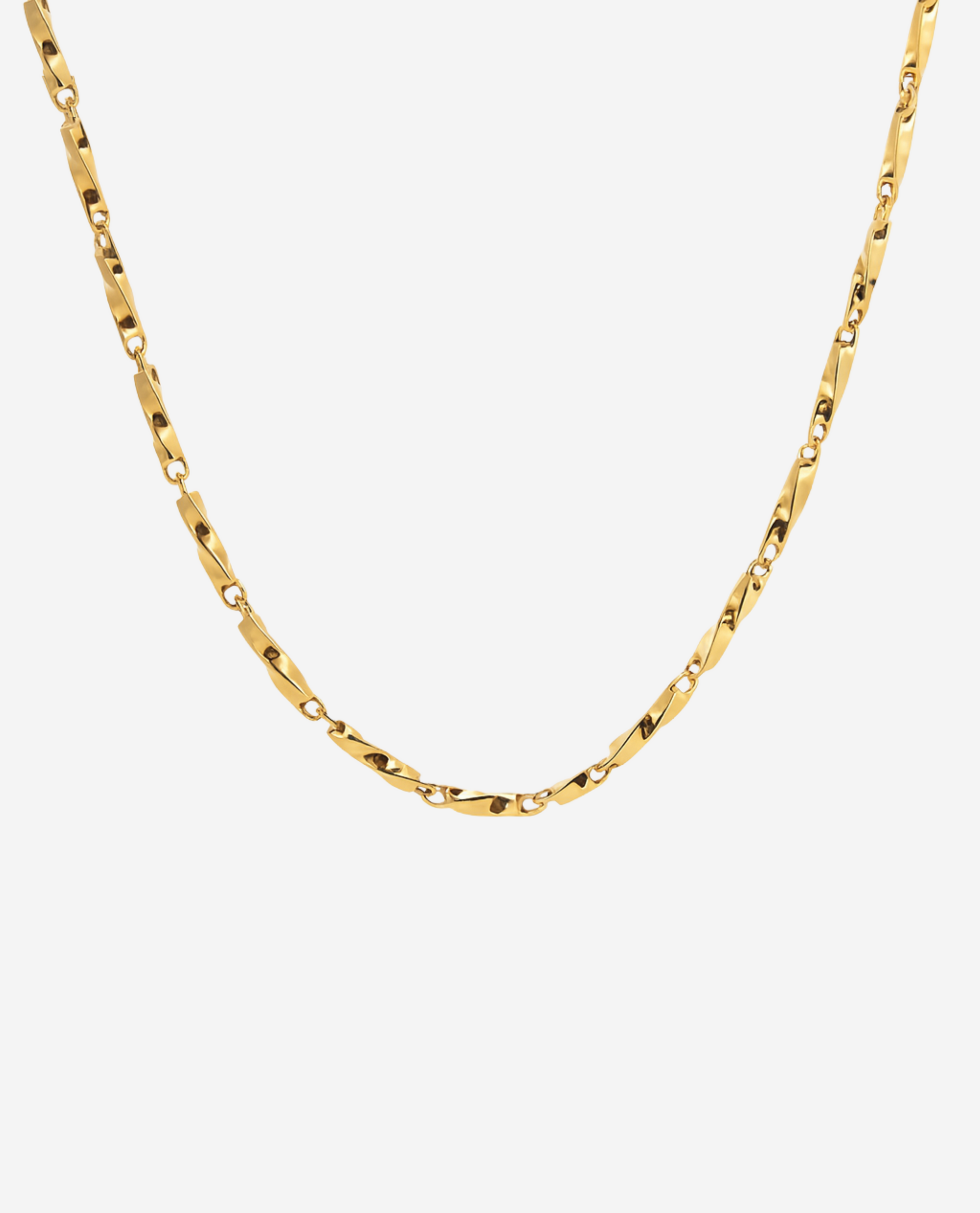 Chunky linked necklace - Forgyldt