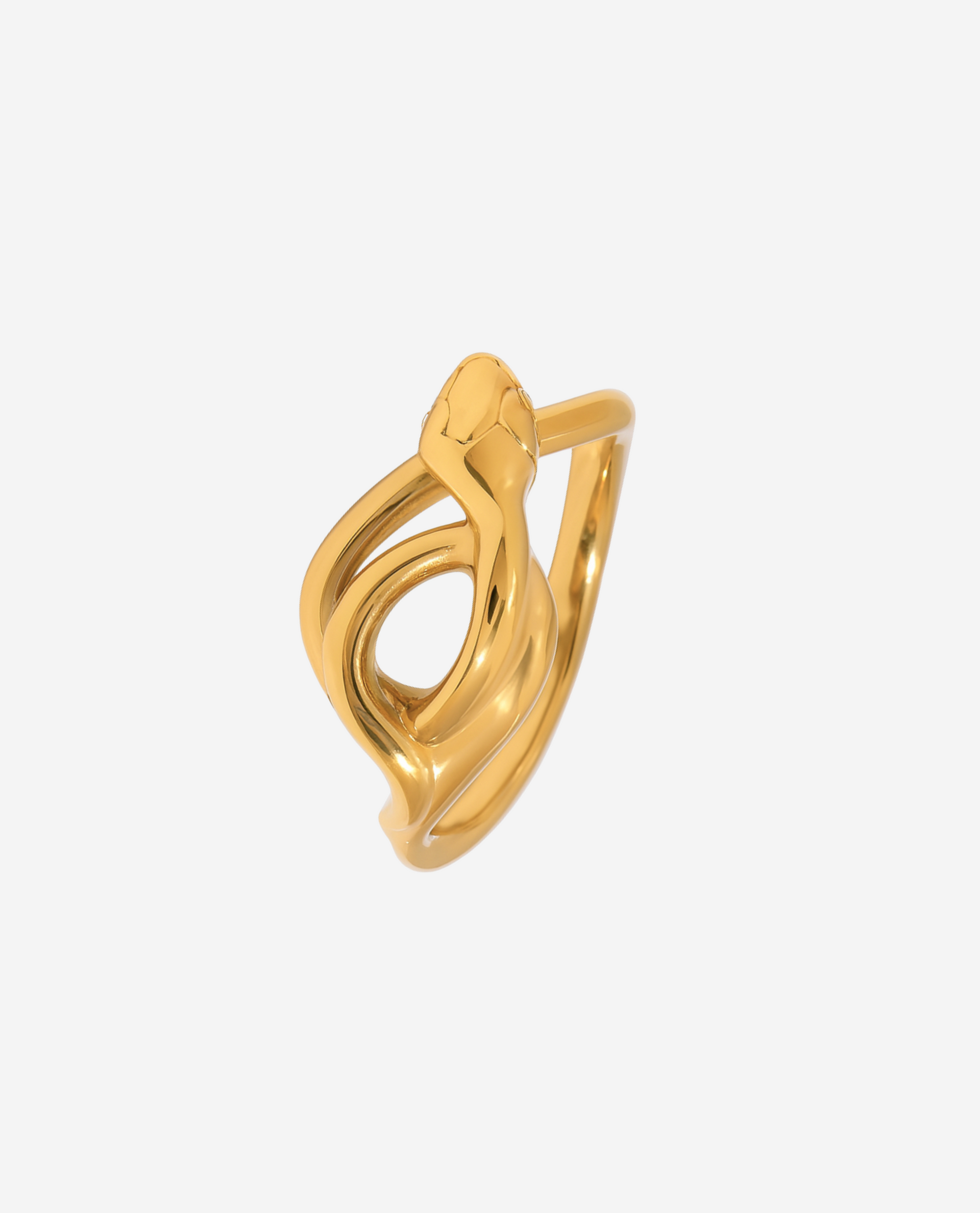 Coiled Snake Ring - Forgyldt