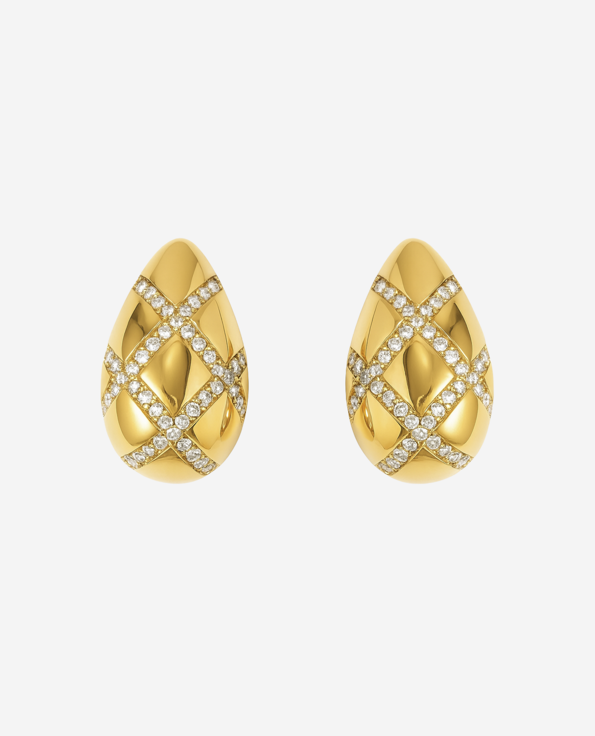 Crystal Drop Earrings - Forgyldt