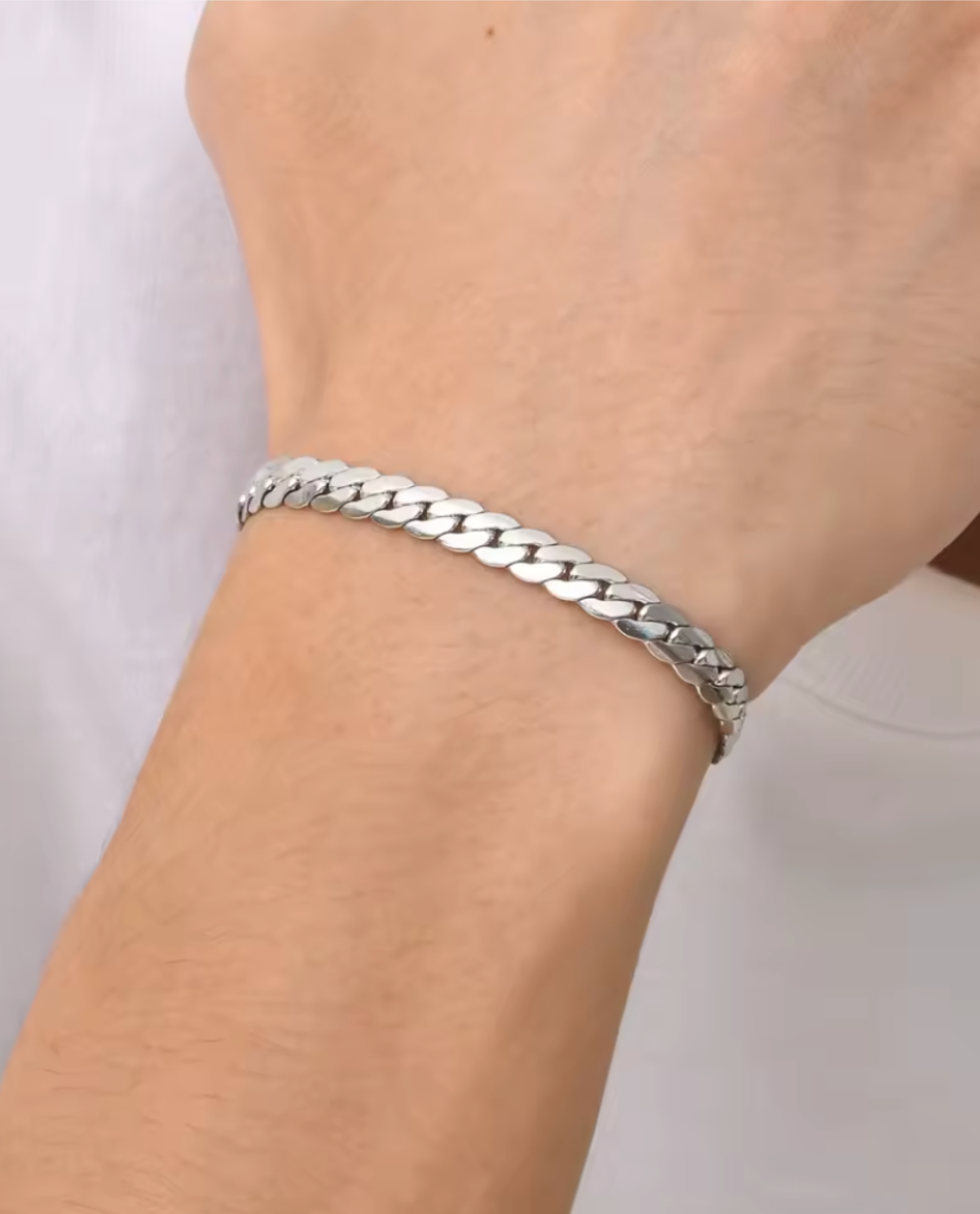 Cuban Bracelet - Sølvfarvet