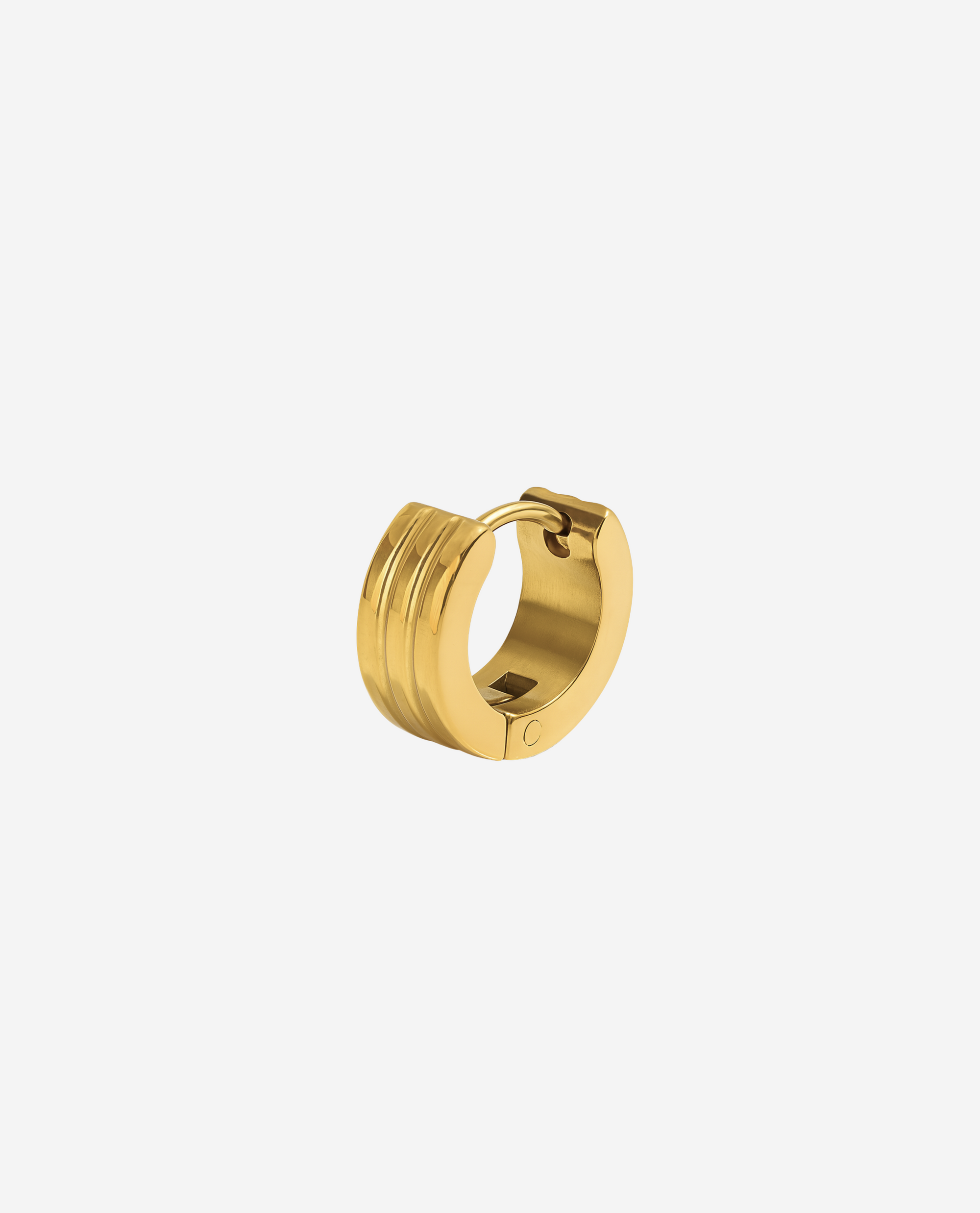 Double Groove Earring - Forgyldt