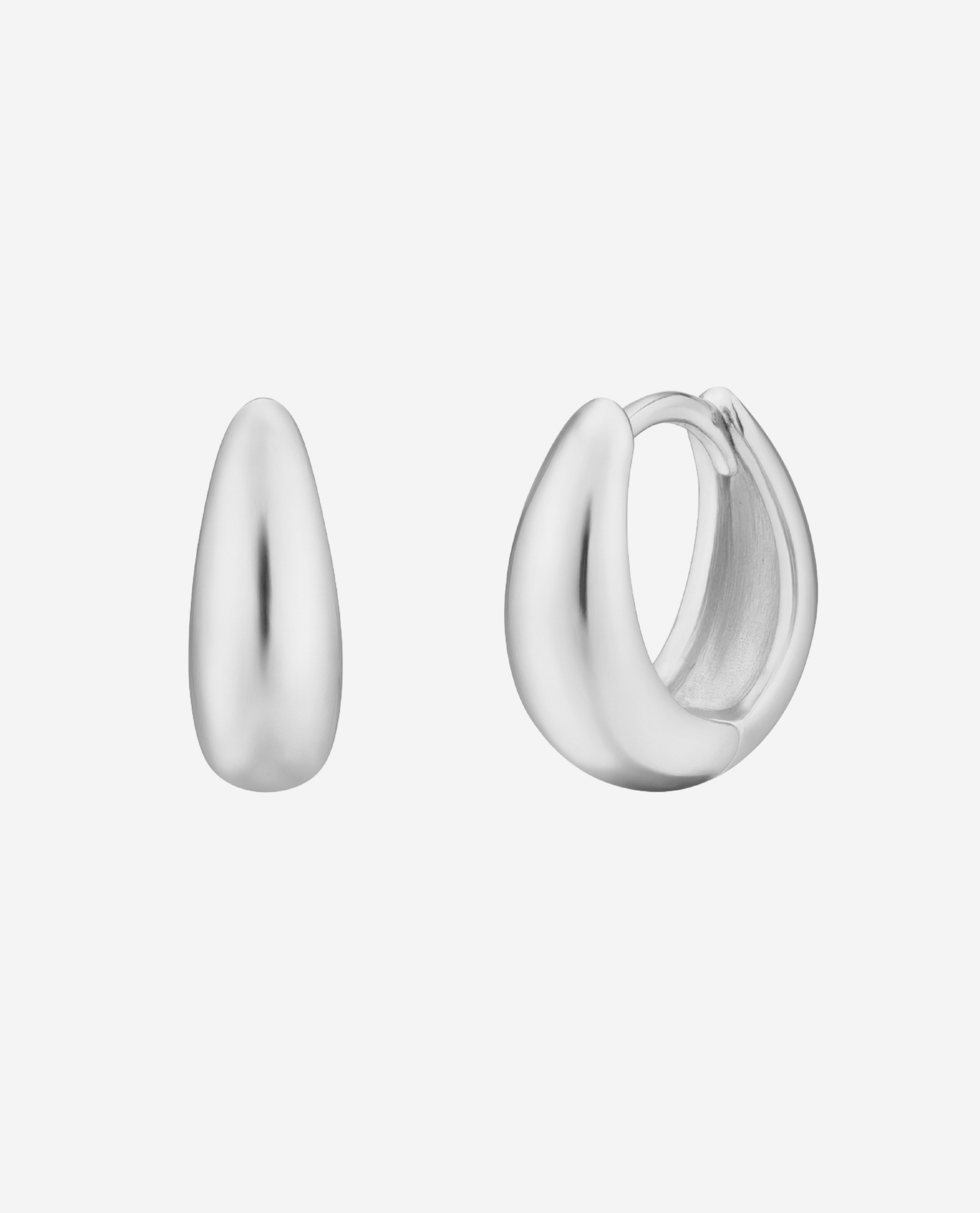 Ease Earrings L - Sølvfarvet