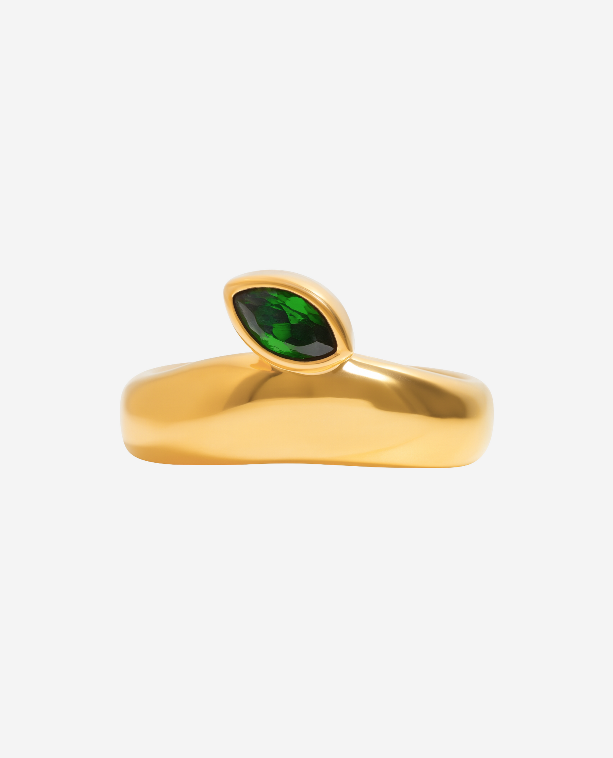 Emerald Ring - Forgyldt