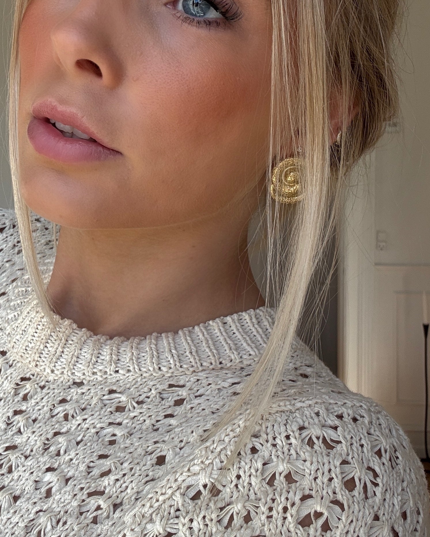 Swirl Earrings - Forgyldt