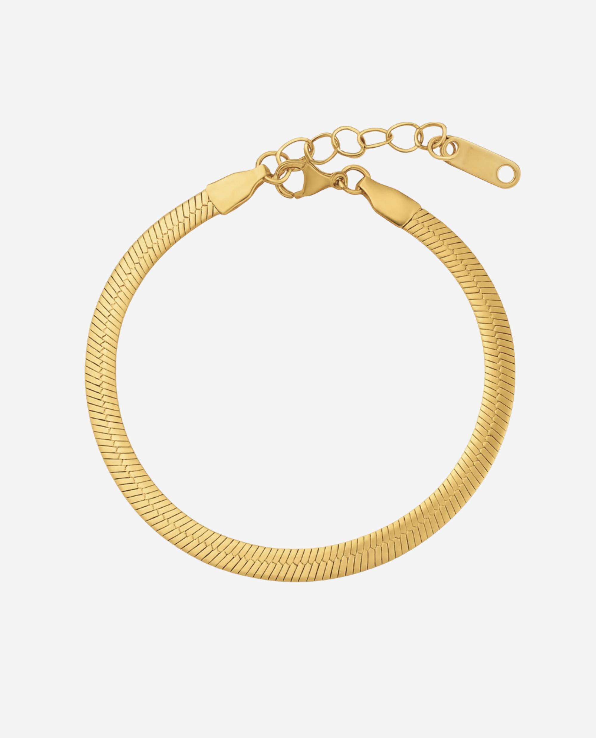 Flat Snake Bracelet - Forgyldt
