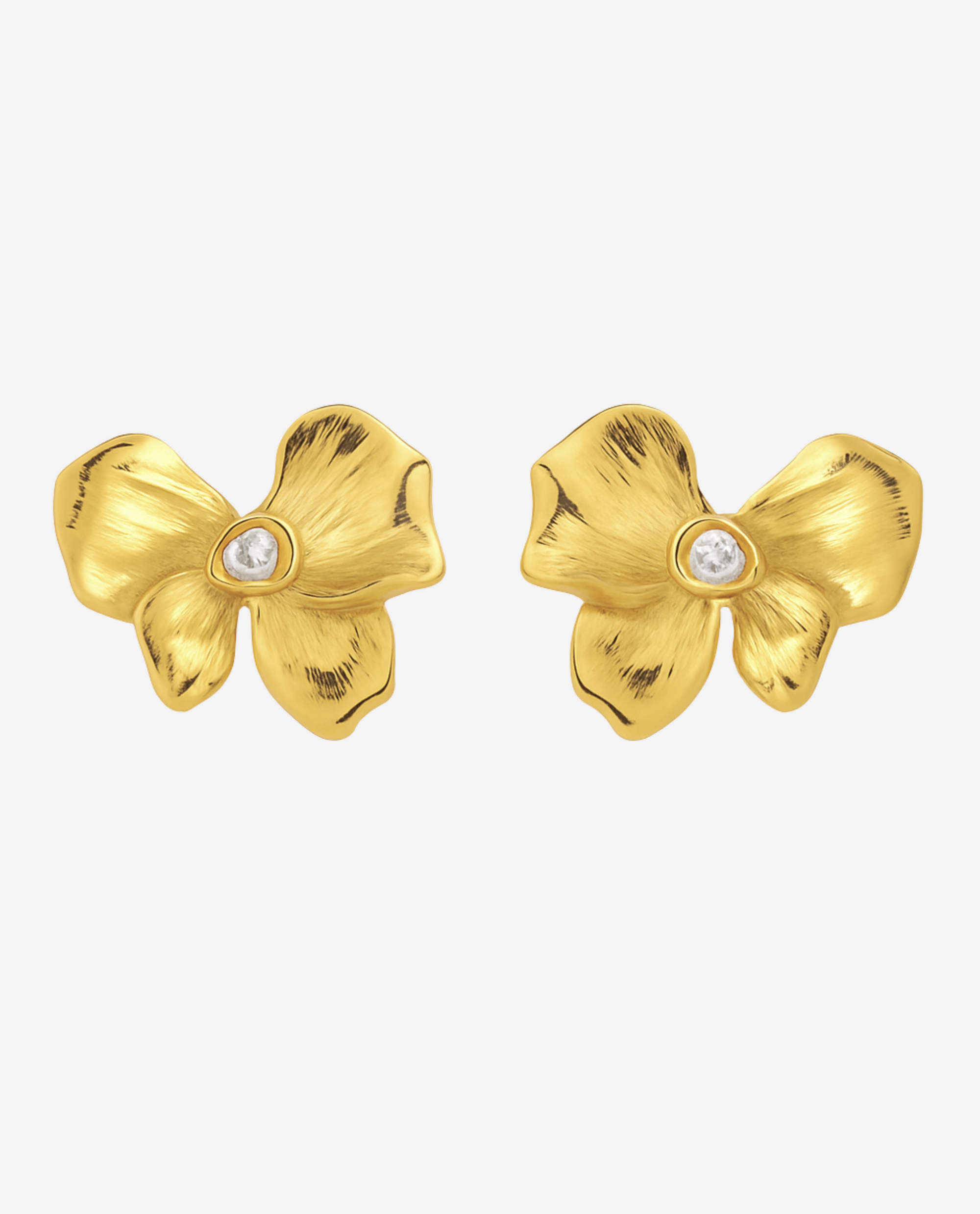 Fleur Bow Earrings - Forgyldt
