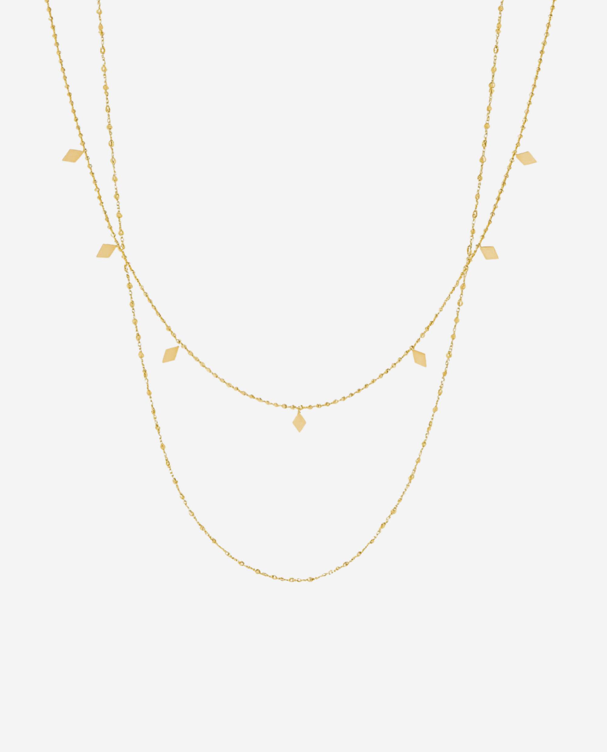 Harlequin Duo Necklace - Forgyldt