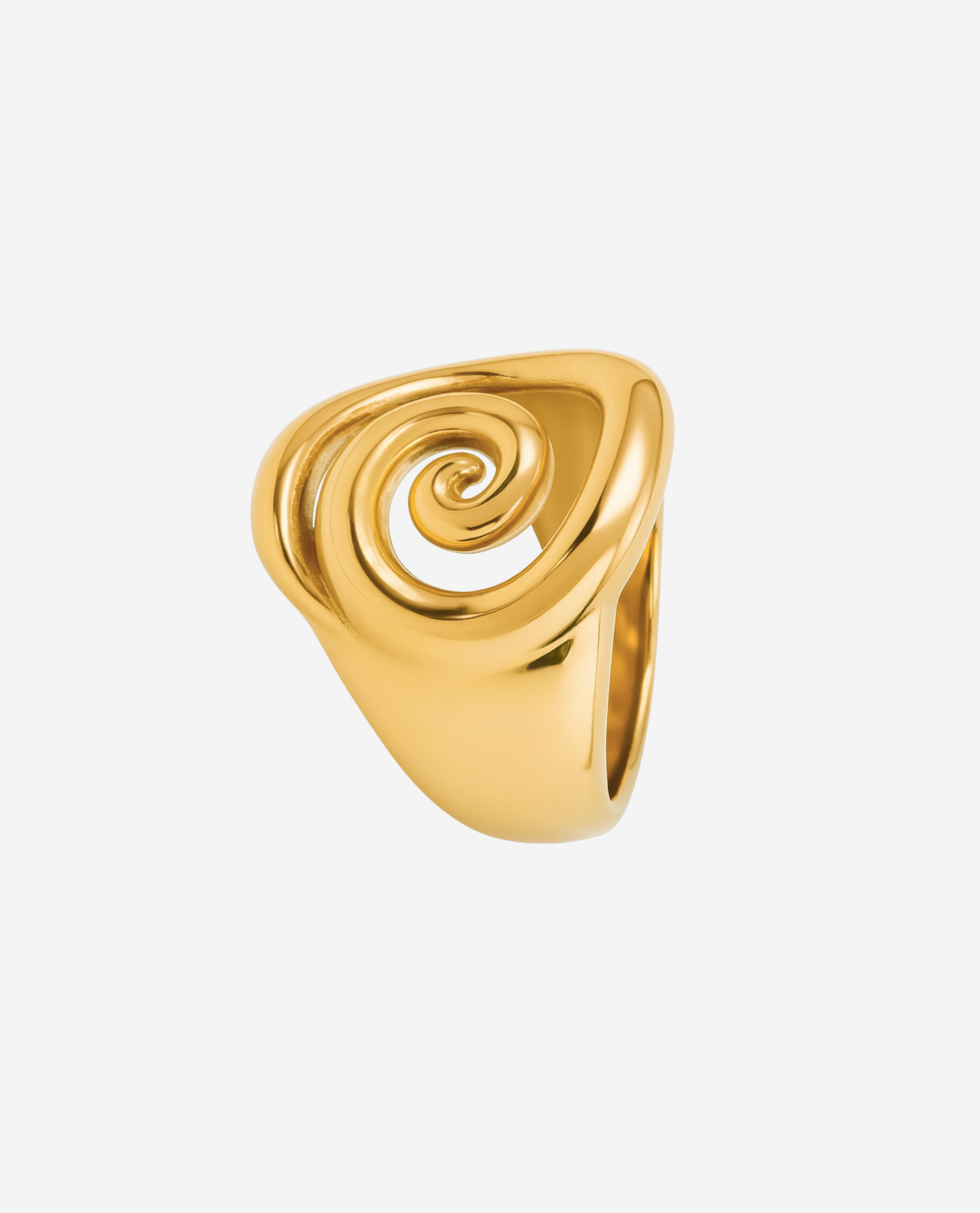 Swirl Ring - Forgyldt