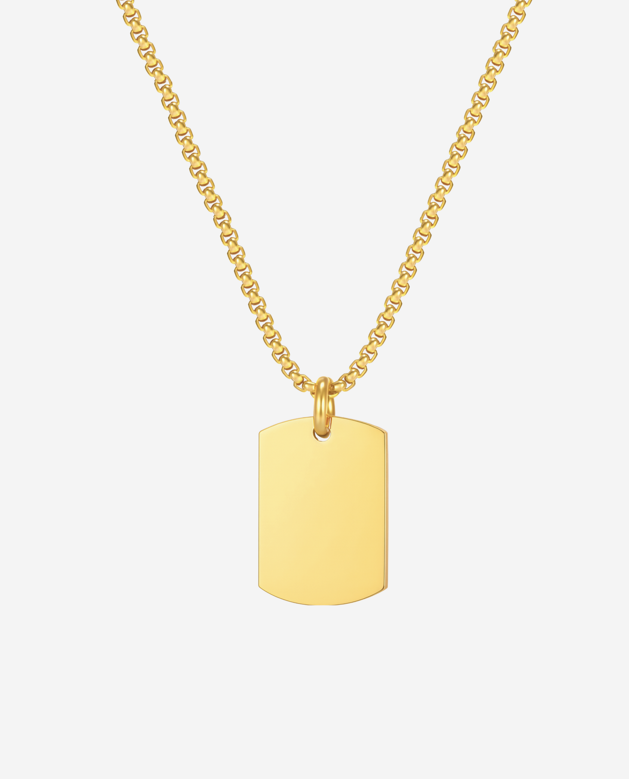 Tag Necklace - Forgyldt