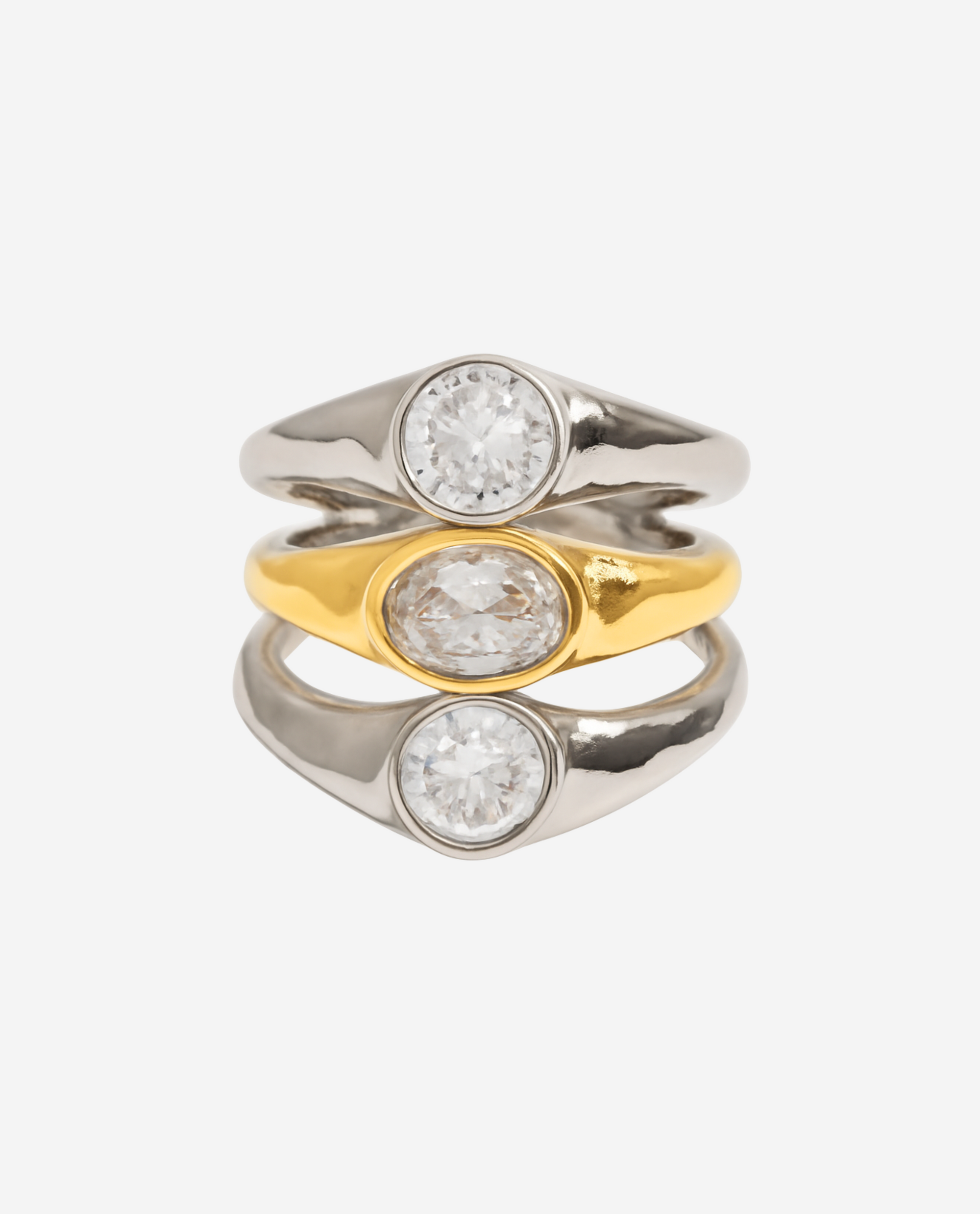 Trio Ring - Forgyldt