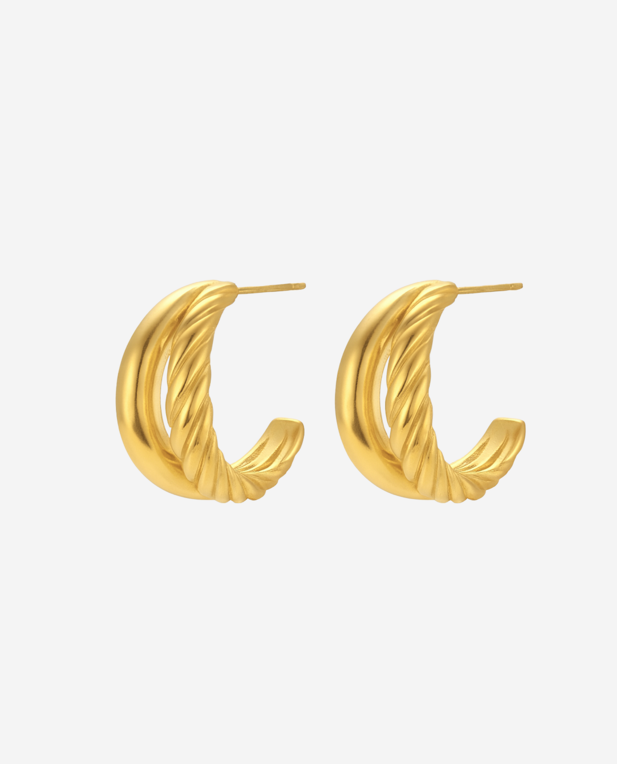 Twist Earrings - Forgyldt