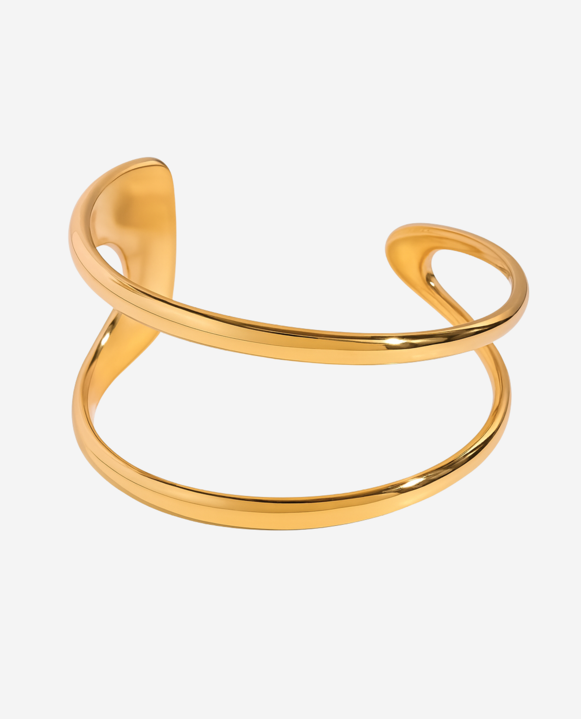 Wave Bangle - Forgyldt