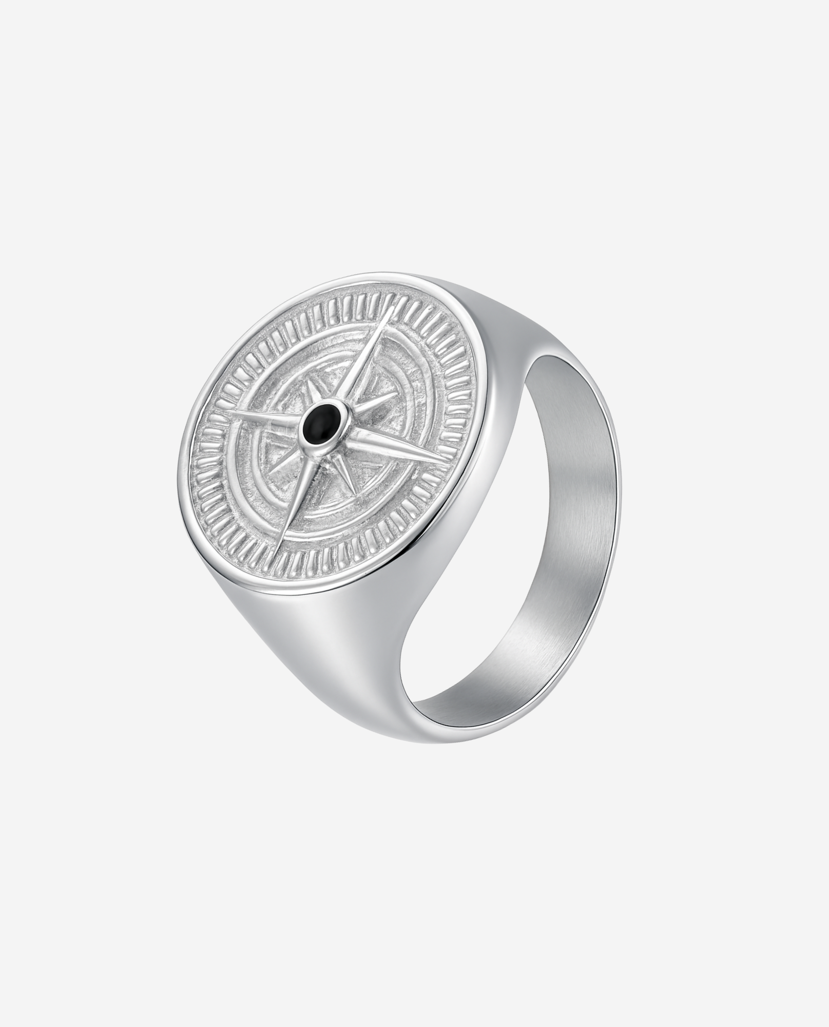 Compass Ring - Sølvfarvet