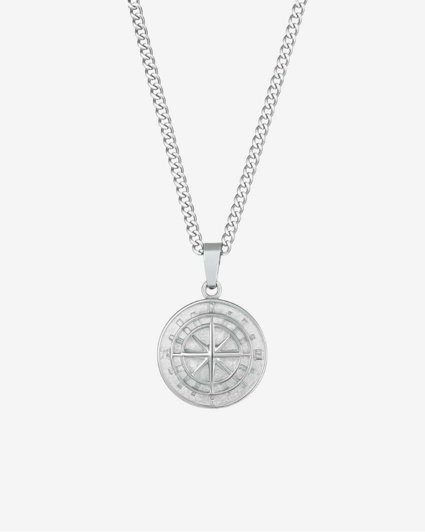 Compass Chain - Sølvfarvet