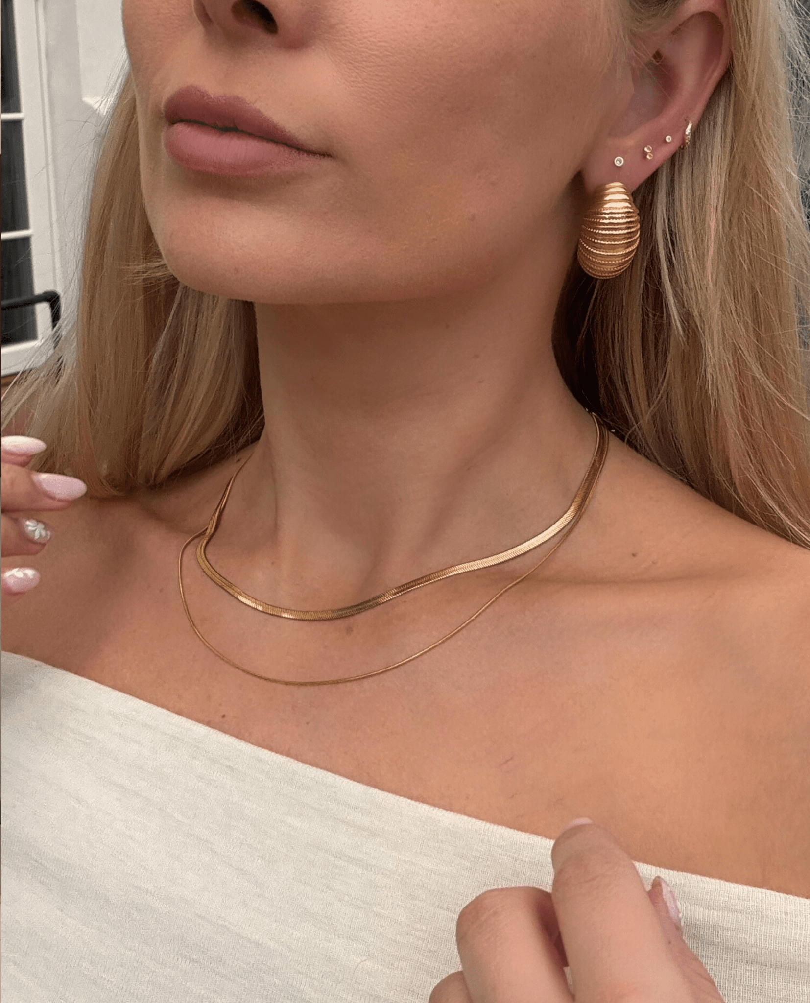 Croissant Earrings - Forgyldt - Khaai Studio