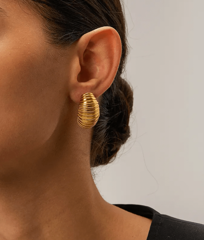 Croissant Earrings - Forgyldt - Khaai Studio