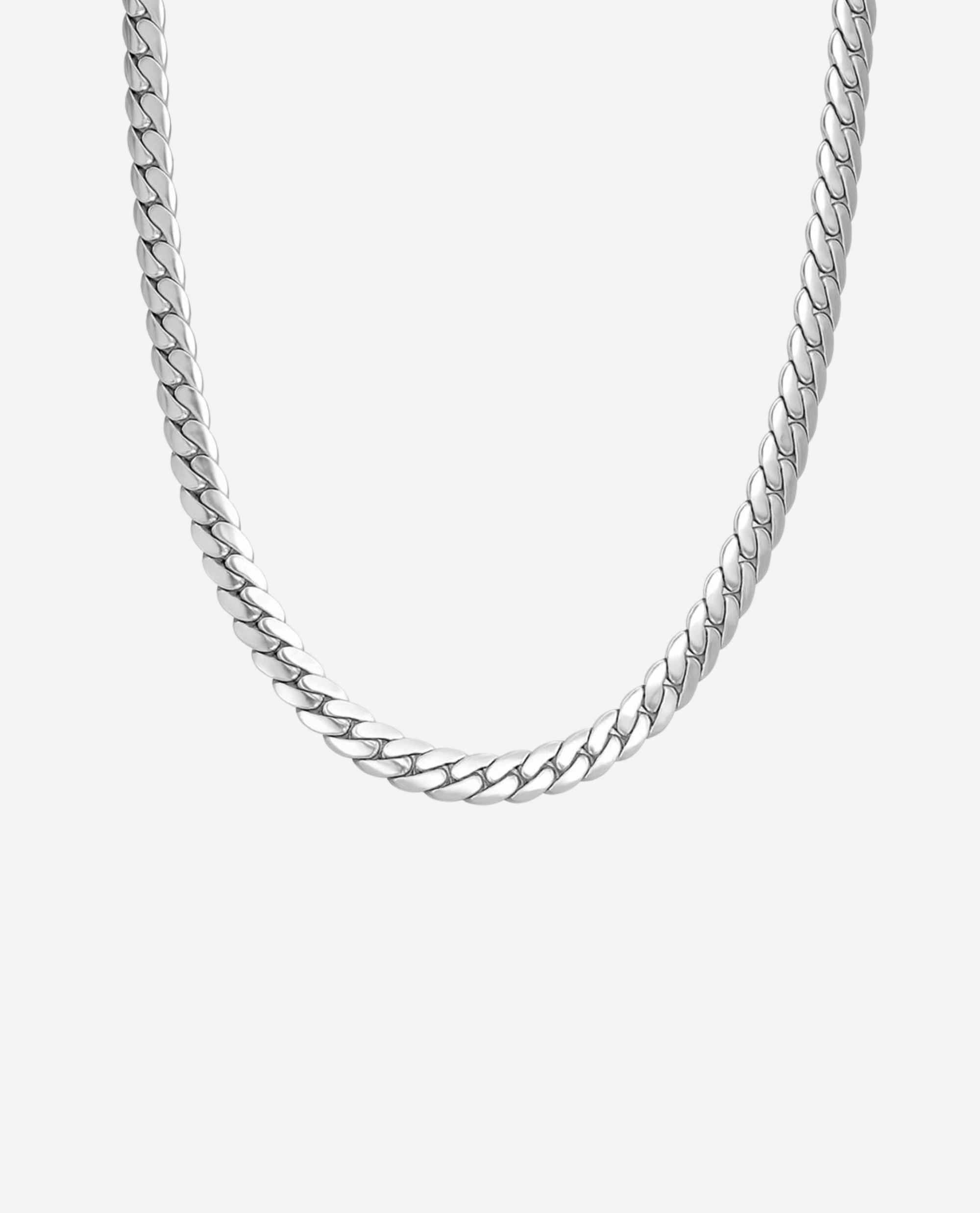 Cuban Necklace - Sølvfarvet