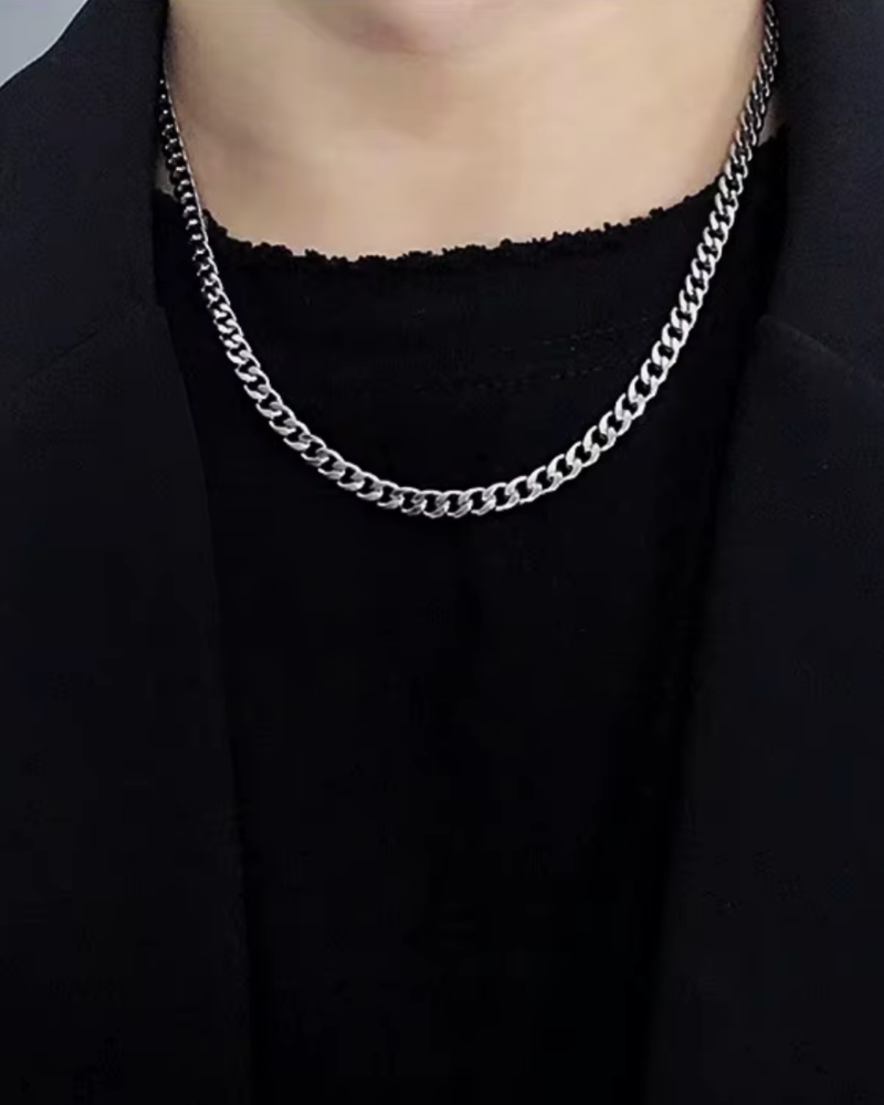 Curb Chain - Sølvfarvet