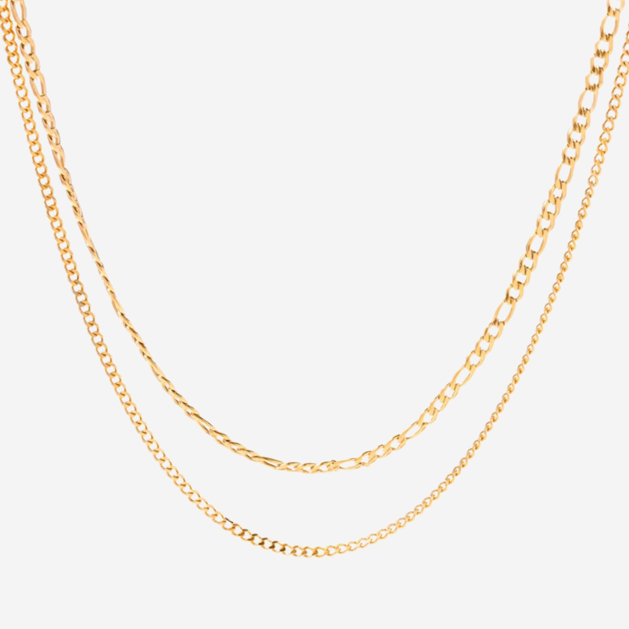 Duo Layer Necklace - Forgyldt - Khaai Studio