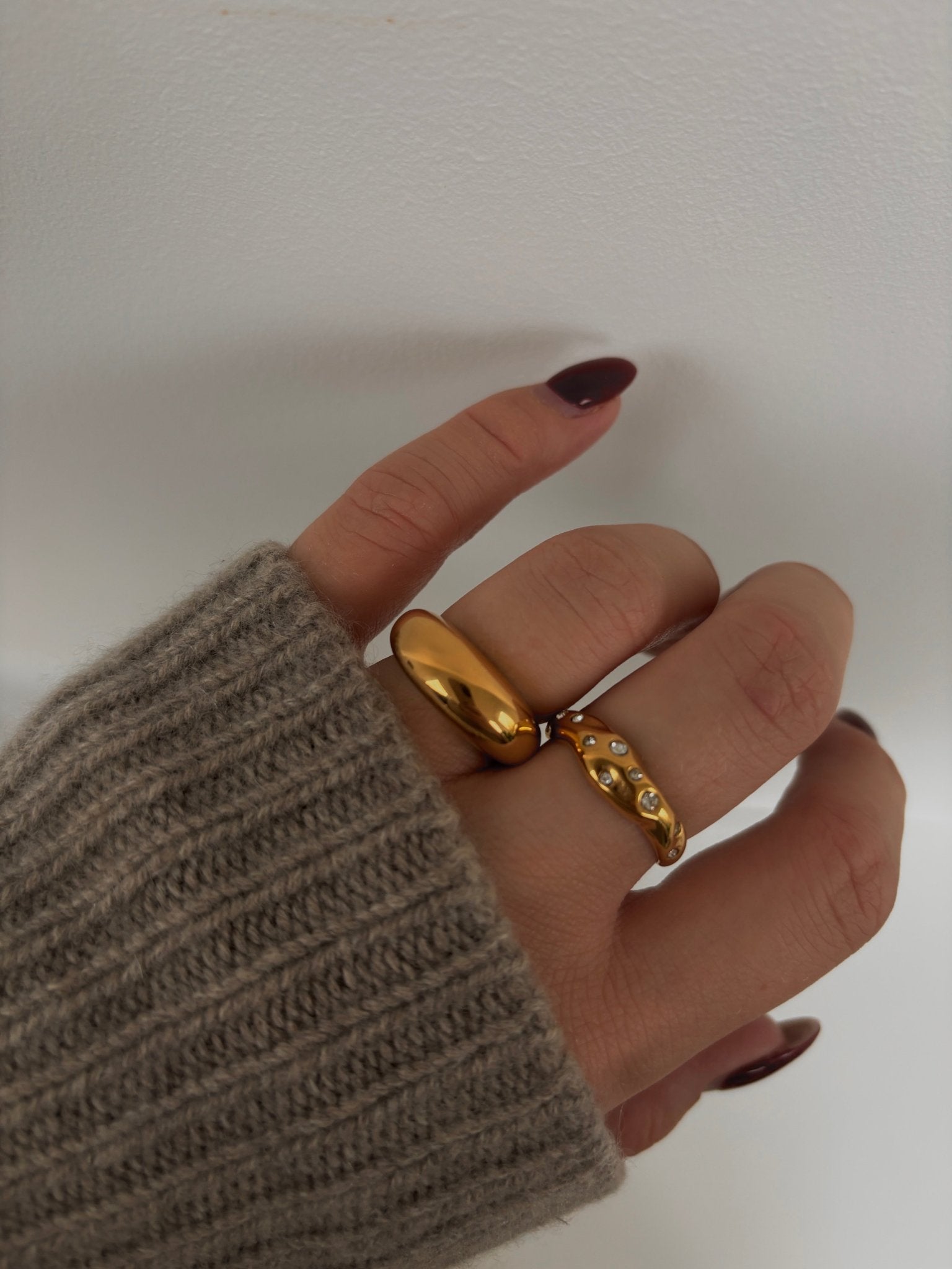 Ease Ring - Forgyldt - Khaai Studio