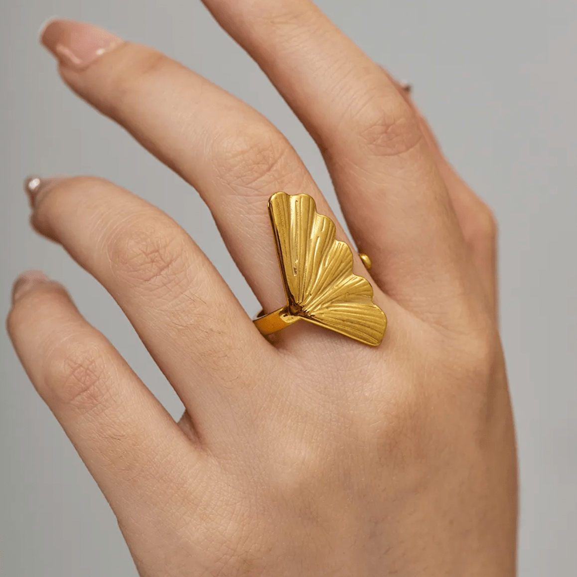 Fan Ring - Forgyldt - Khaai Studio