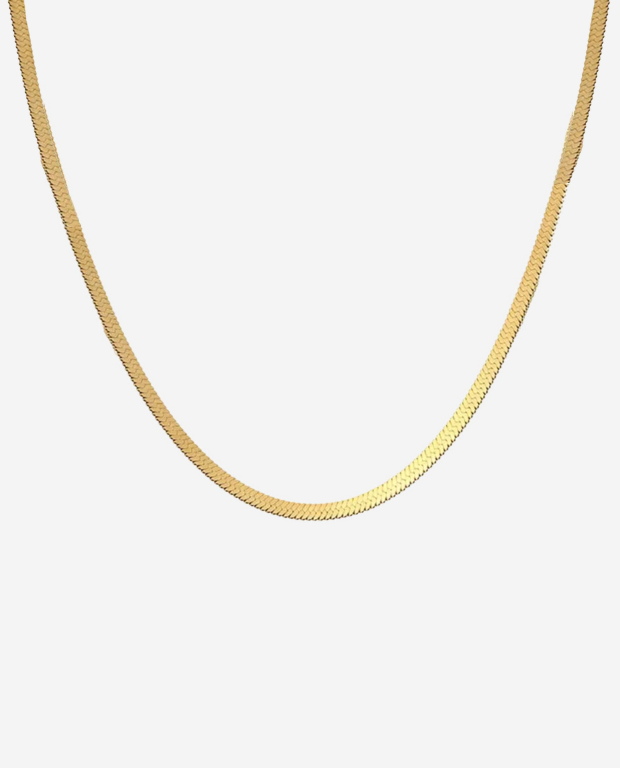 Flat snake chain 4mm - Forgyldt