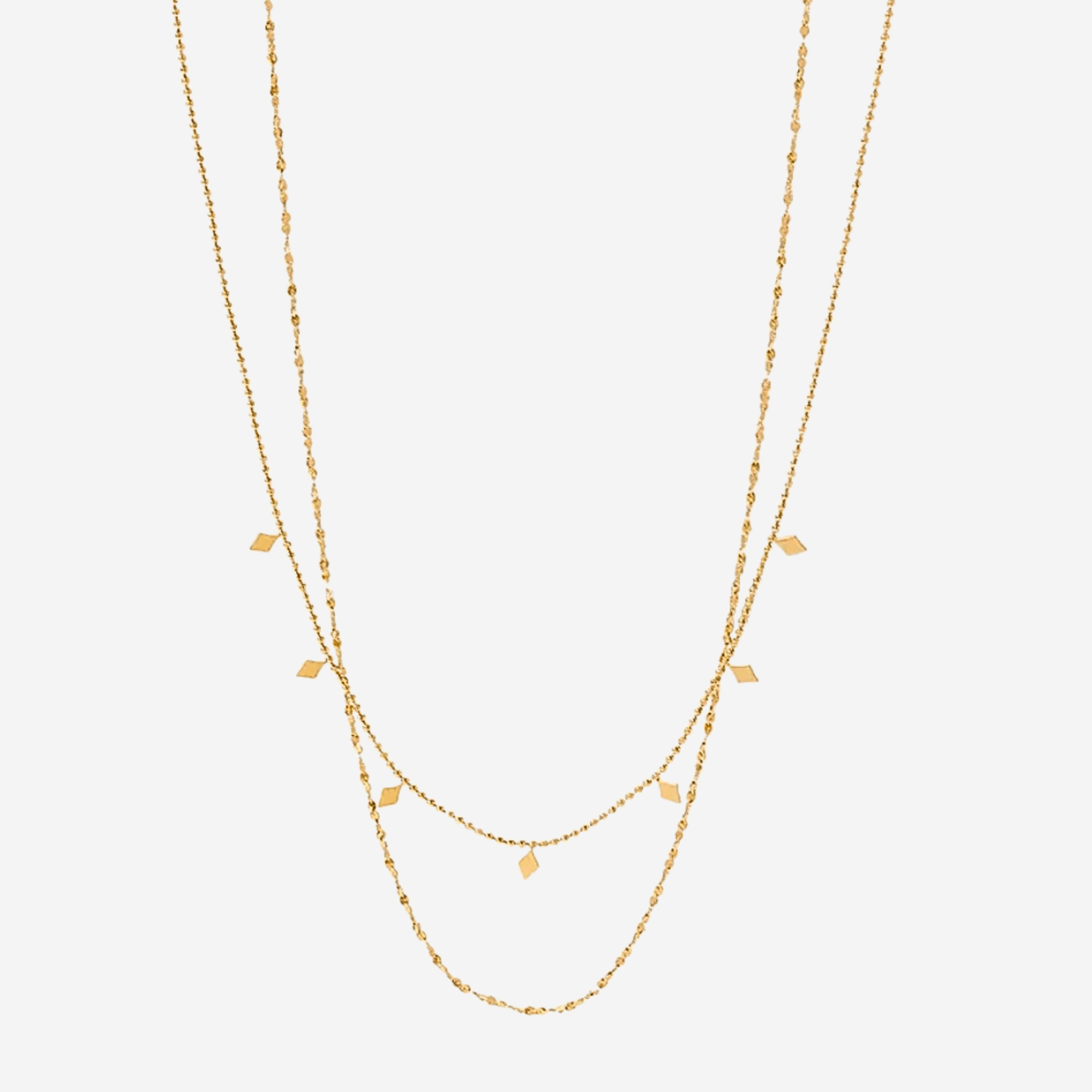 Harlequin Duo Necklace - Forgyldt - Khaai Studio