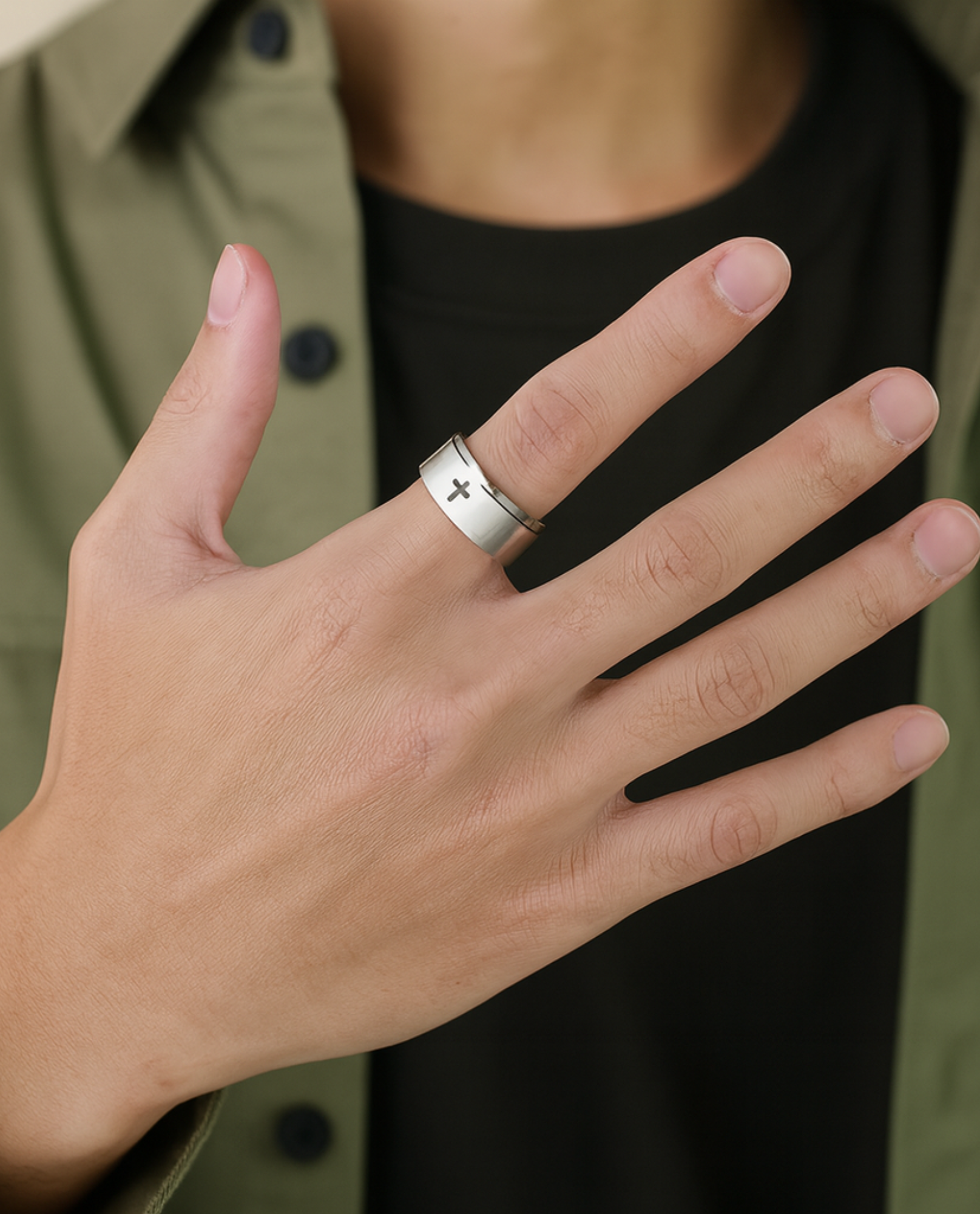 Crusader Ring - Sølvfarvet