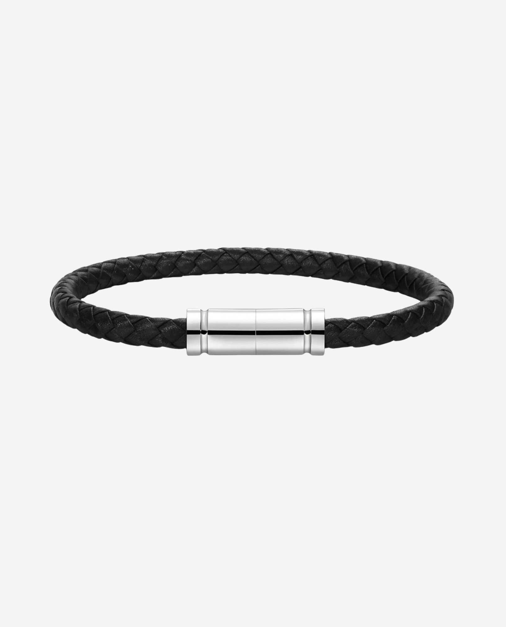Leather Bracelet - Sølvfarvet