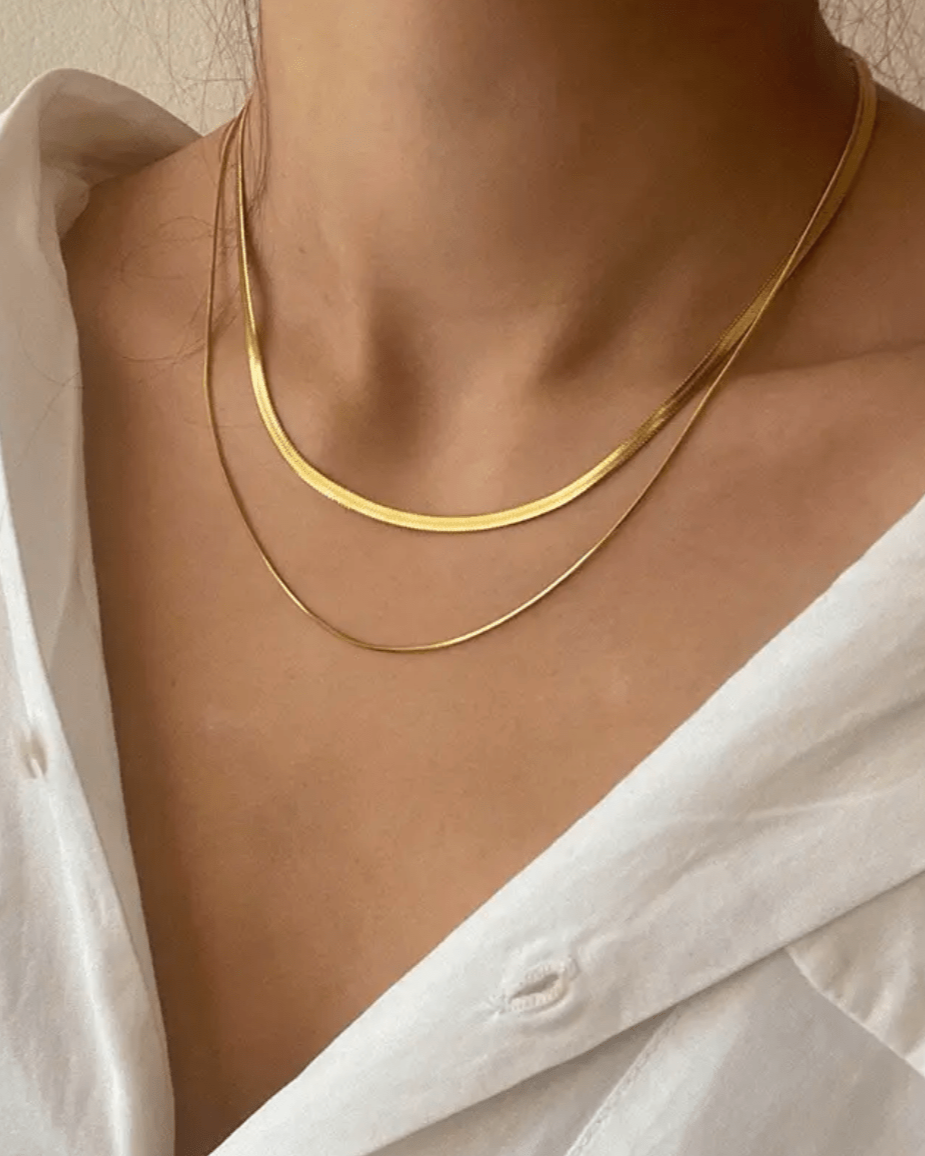 Snake Duo Necklace - Forgyldt - Khaai Studio