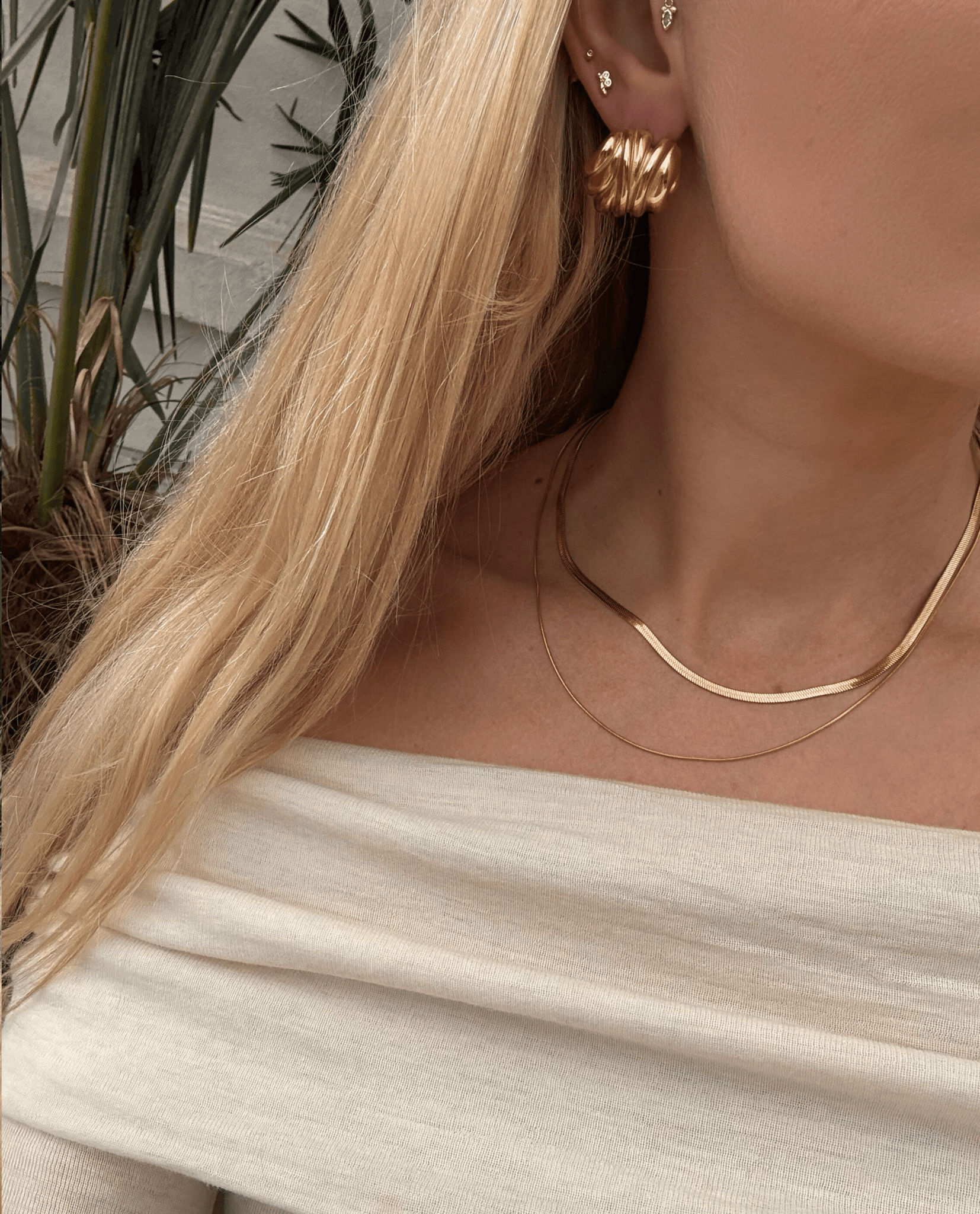 Snake Duo Necklace - Forgyldt - Khaai Studio