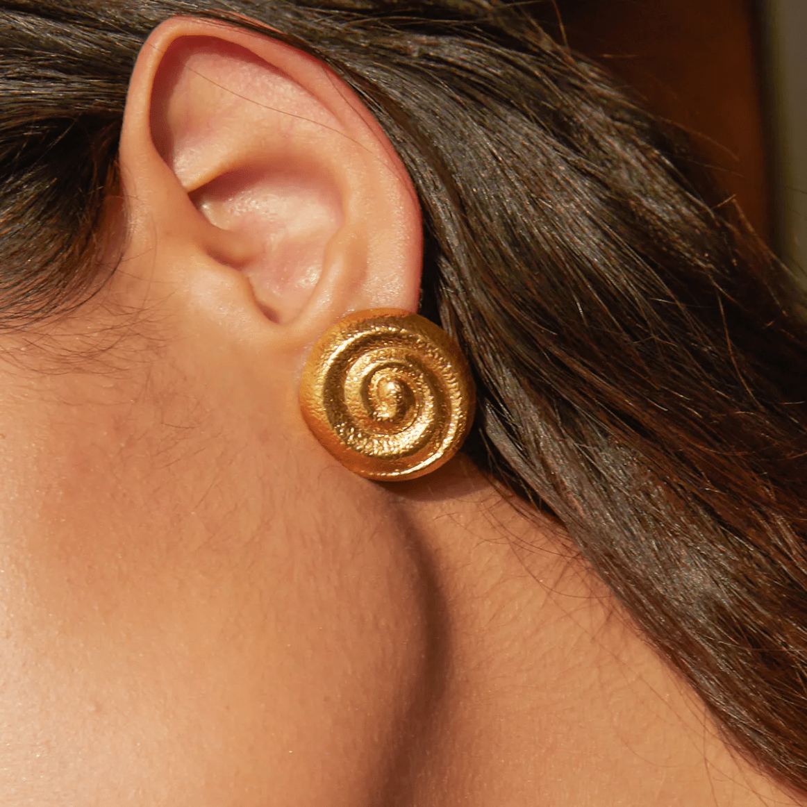 Swirl Earrings - Forgyldt - Khaai Studio
