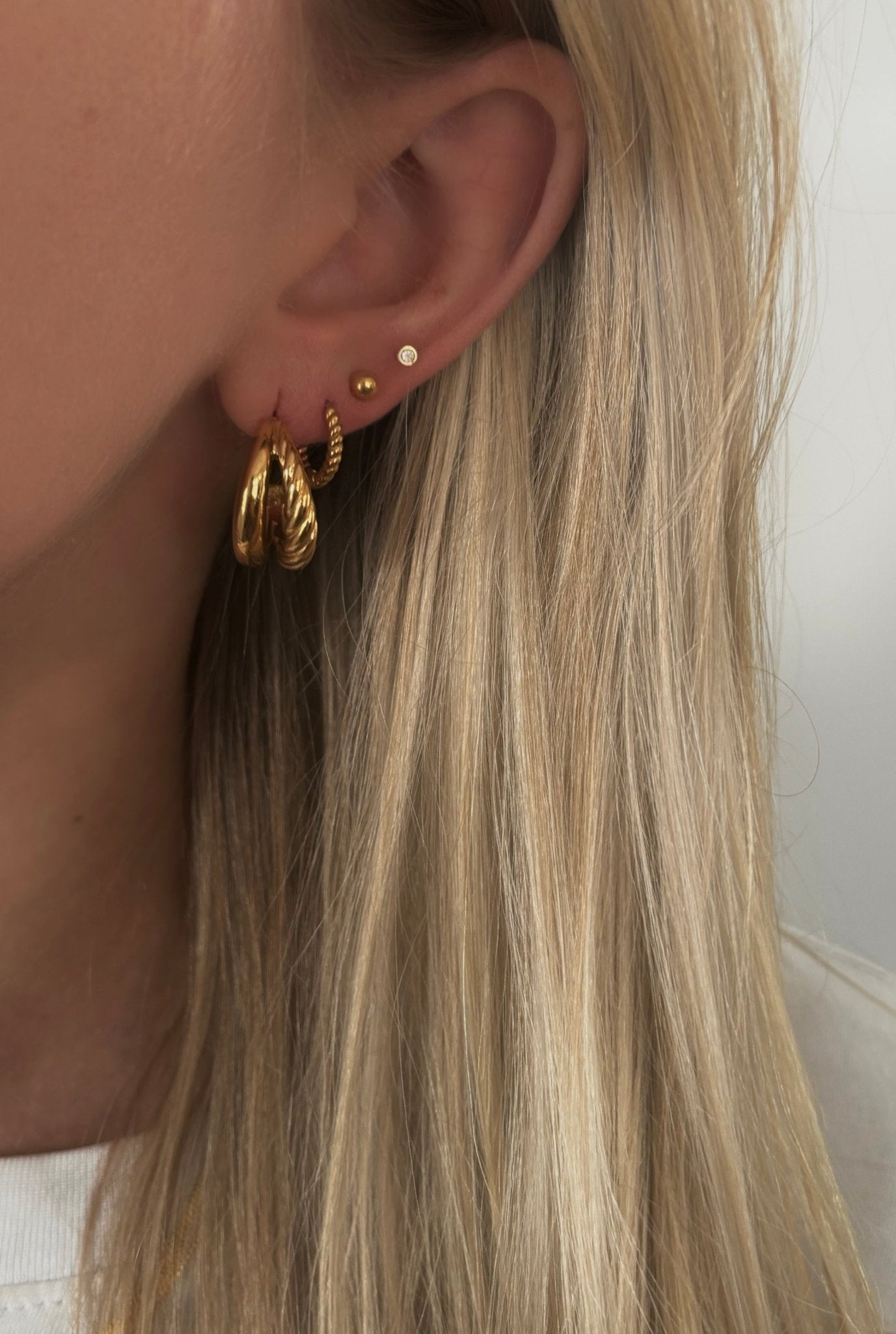 Twist Earrings - Forgyldt - Khaai Studio