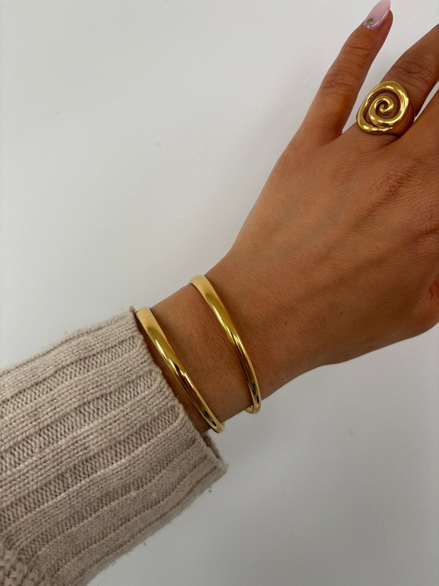 Wave Bangle - Forgyldt - Khaai Studio