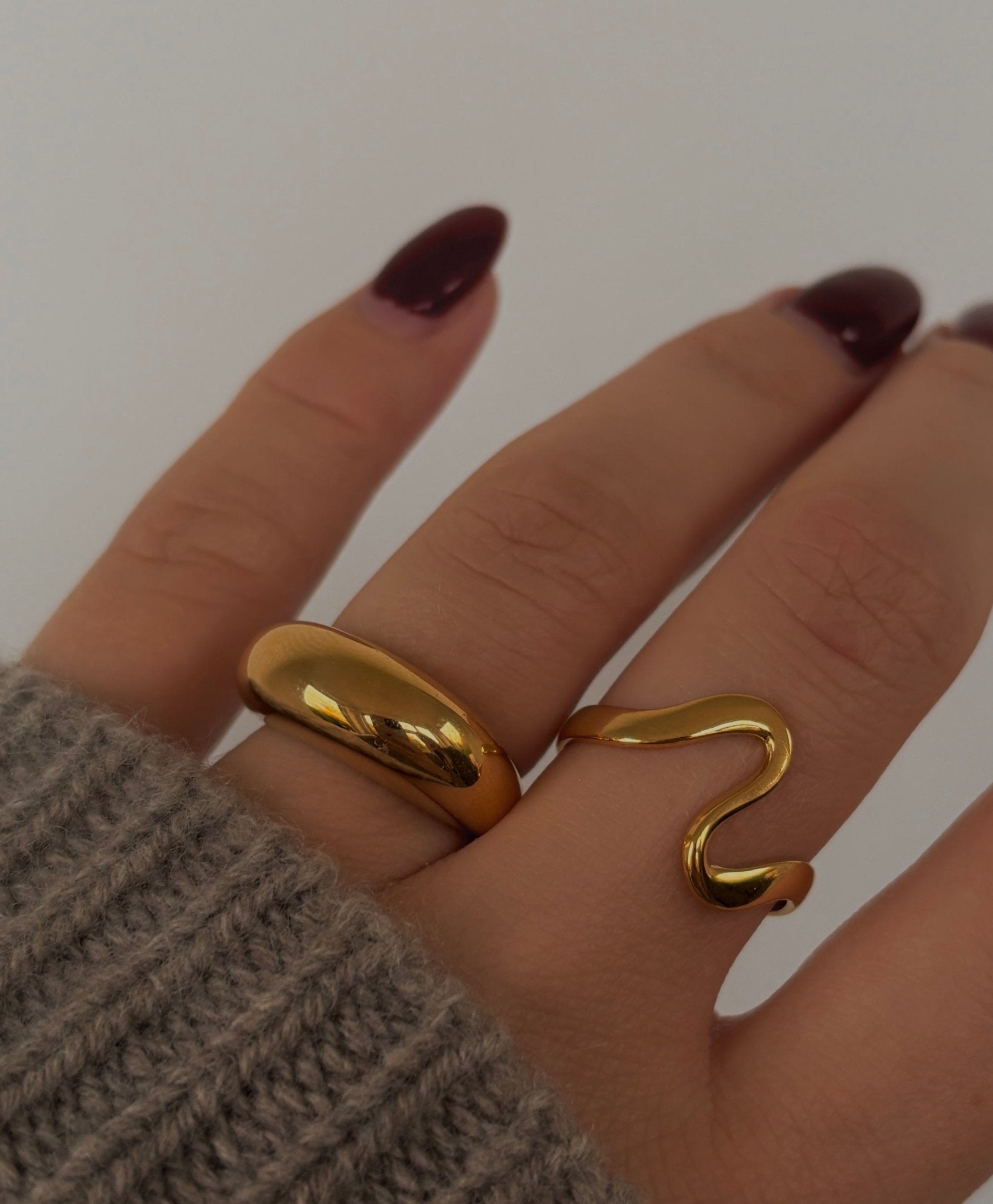 Wave Ring - Forgyldt - Khaai Studio