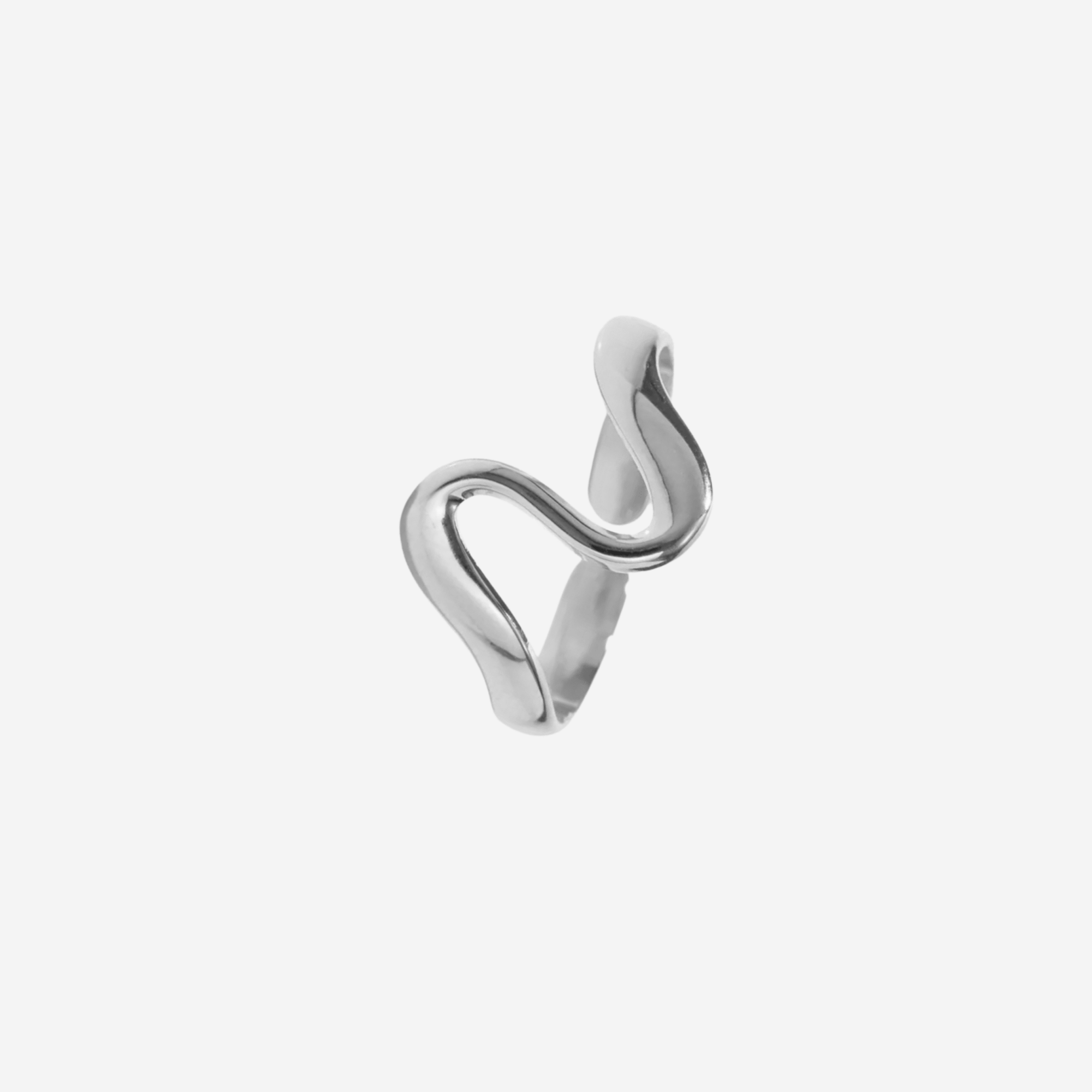 Wave Ring - Sølvfarvet - Khaai Studio