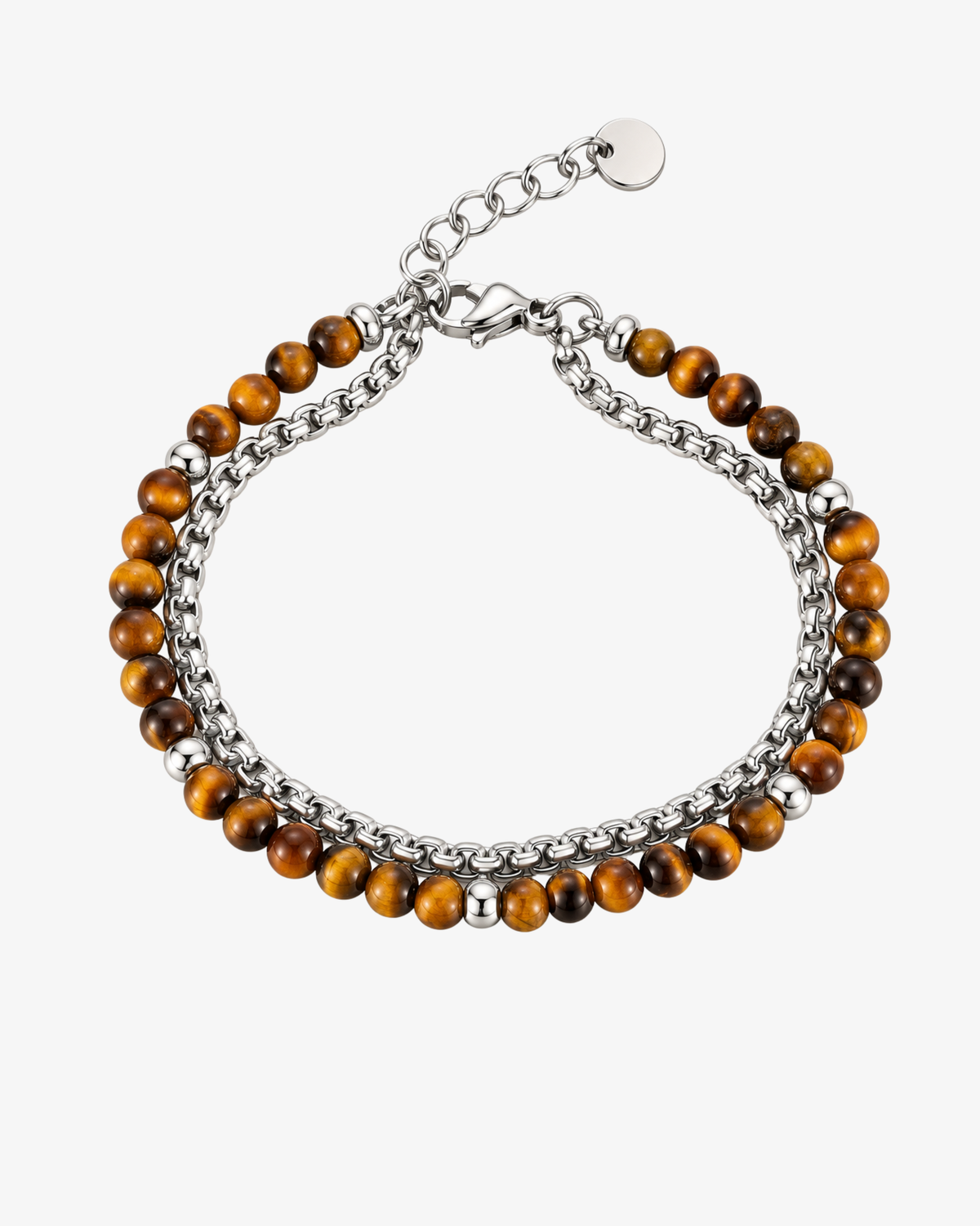 Ares Bracelet - Sølvfarvet/brunt