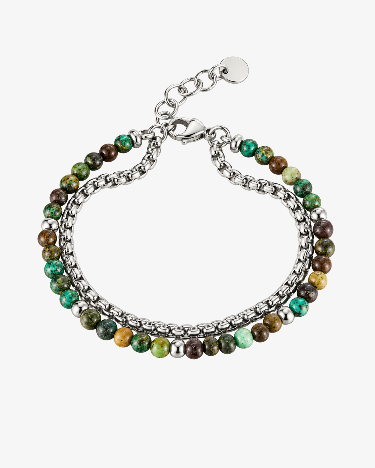 Ares Bracelet - Sølvfarvet/grønt