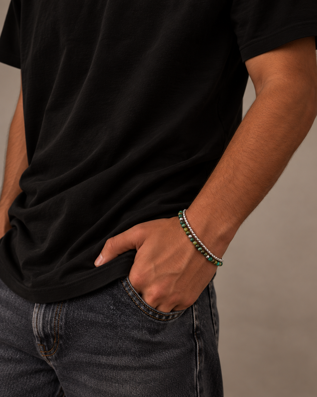 Ares Bracelet - Sølvfarvet/grønt
