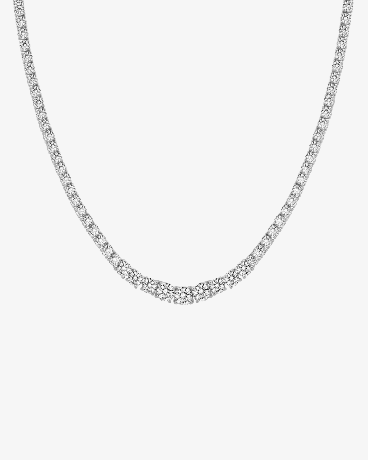 Aurelia Tennis Necklace - Forsølvet