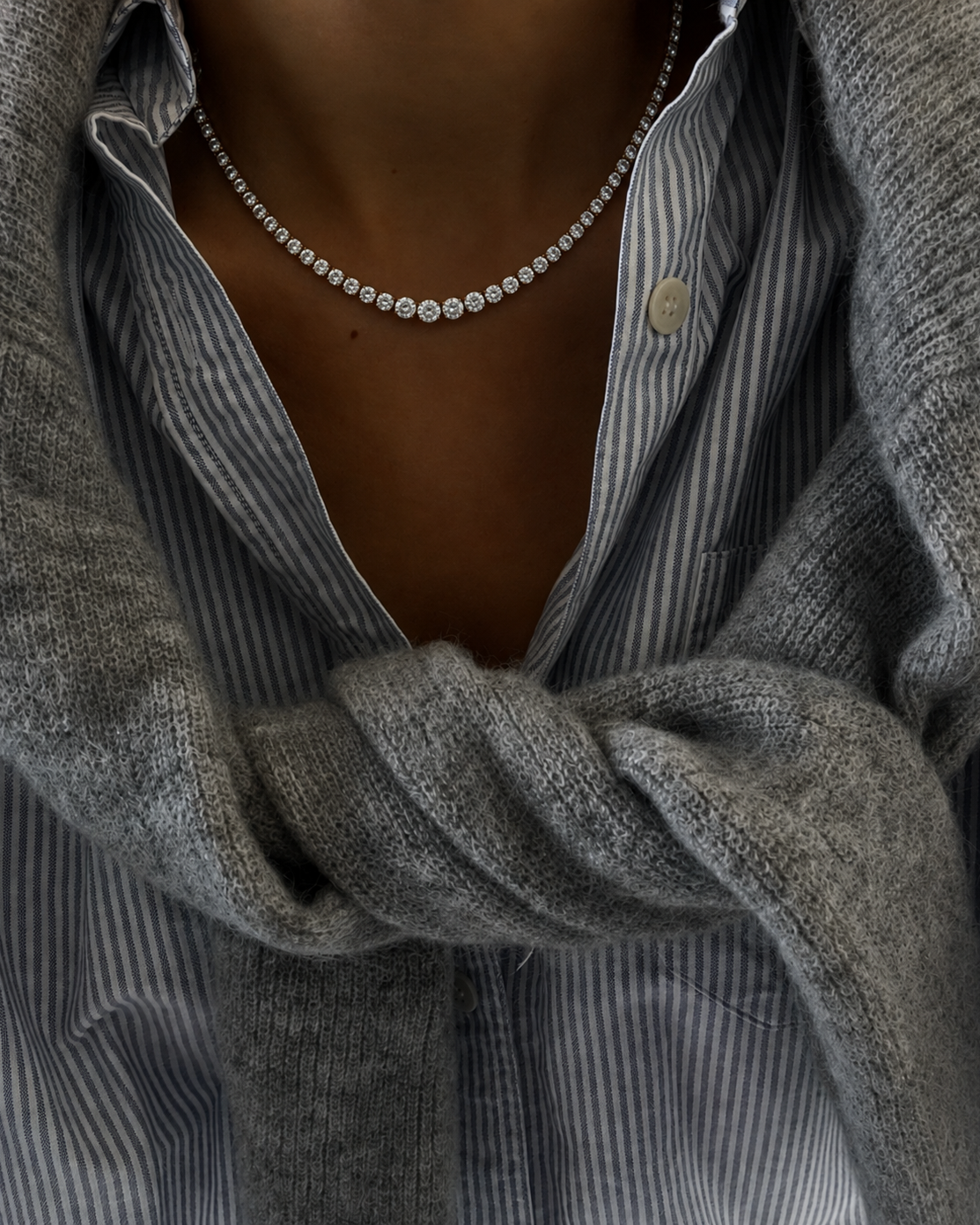 Aurelia Tennis Necklace - Forgyldt