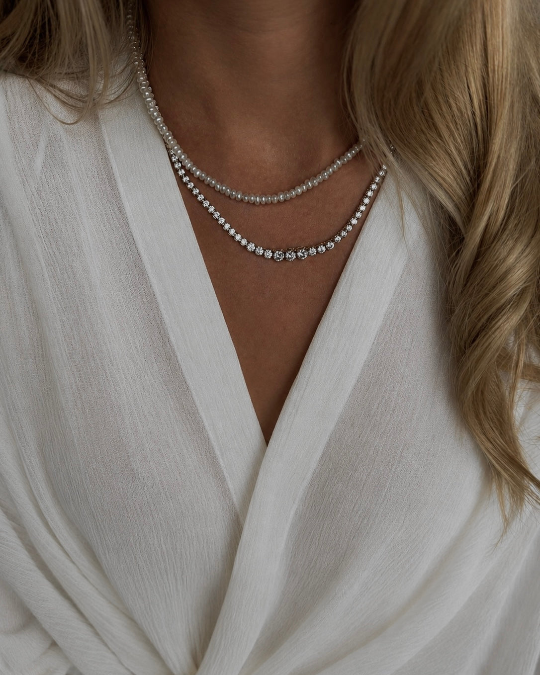 Aurelia Tennis Necklace - Forgyldt