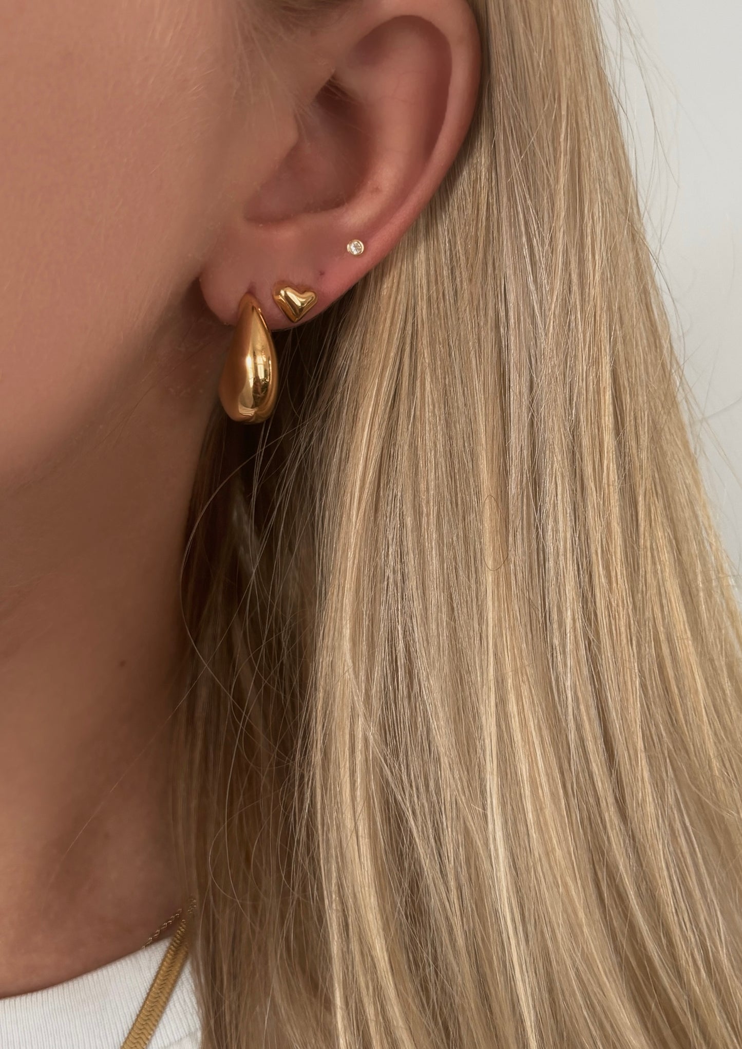 Teardrop Earrings - Forgyldt