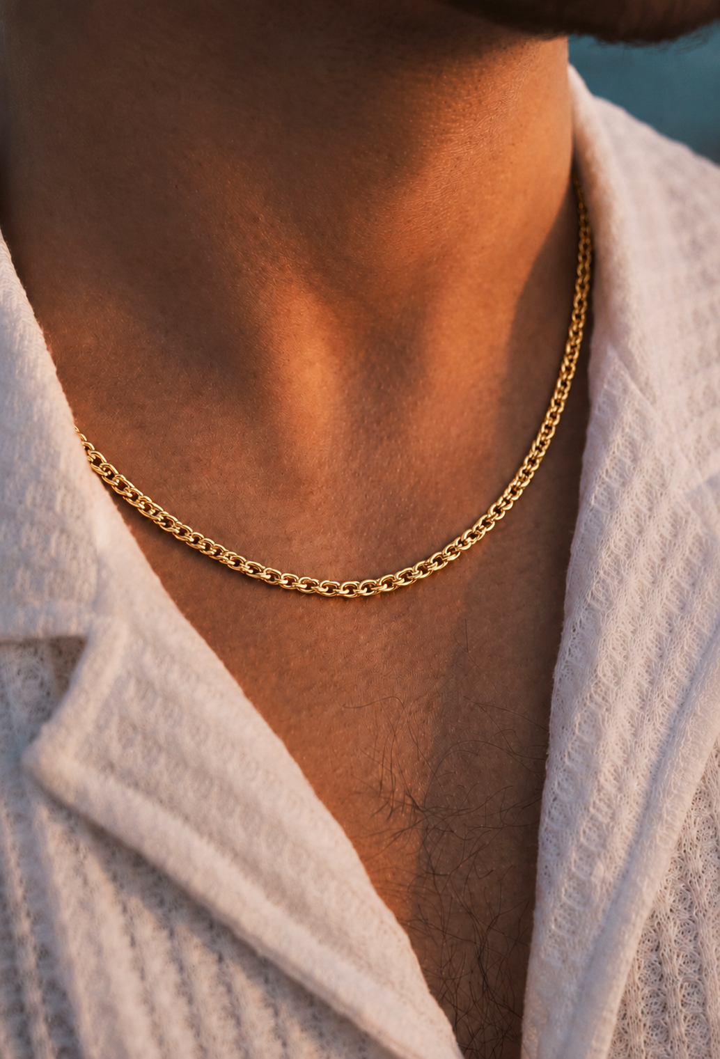 Rogue Chain 3mm - Forgyldt på model