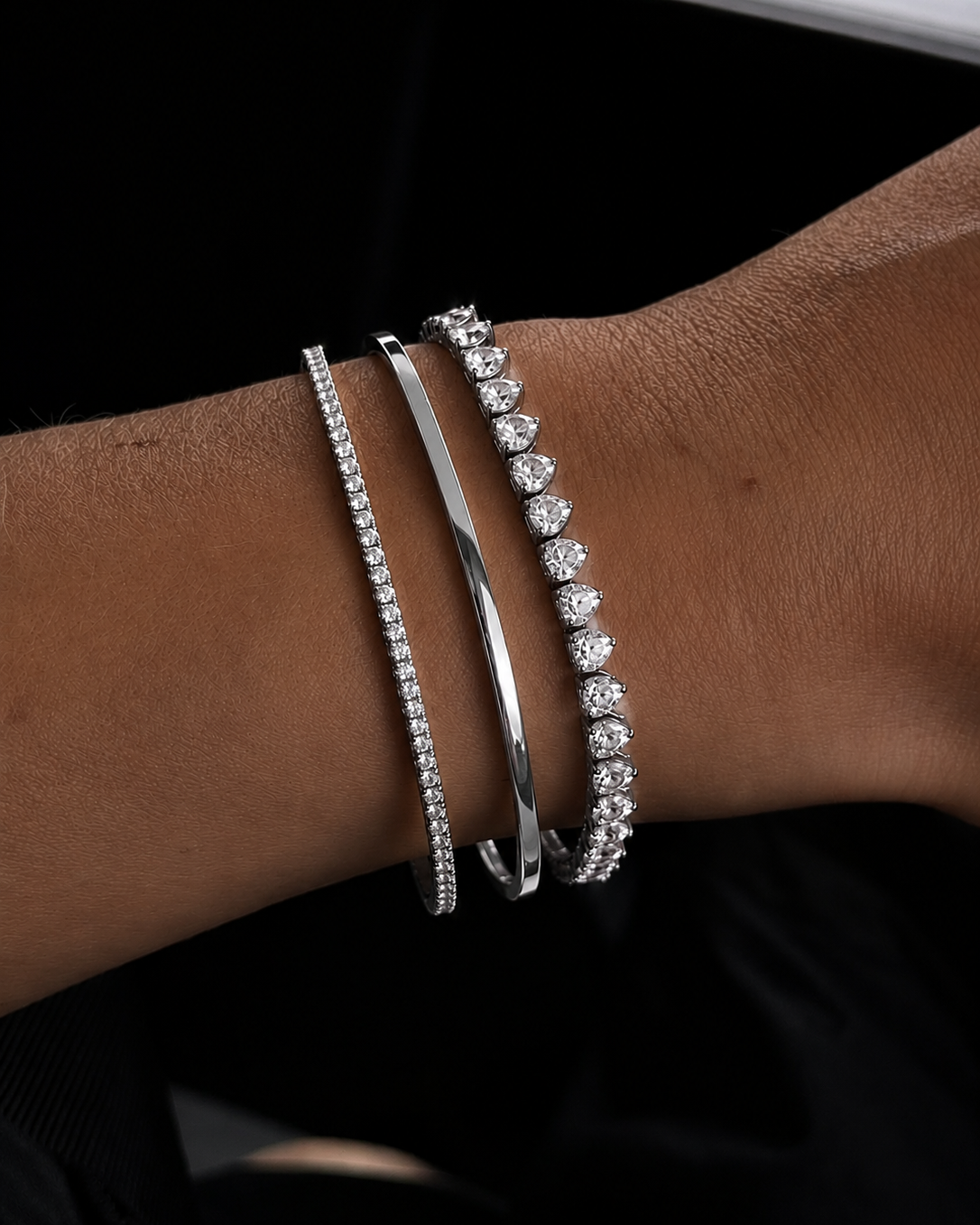 Lova Tennis Bracelet - Forsølvet