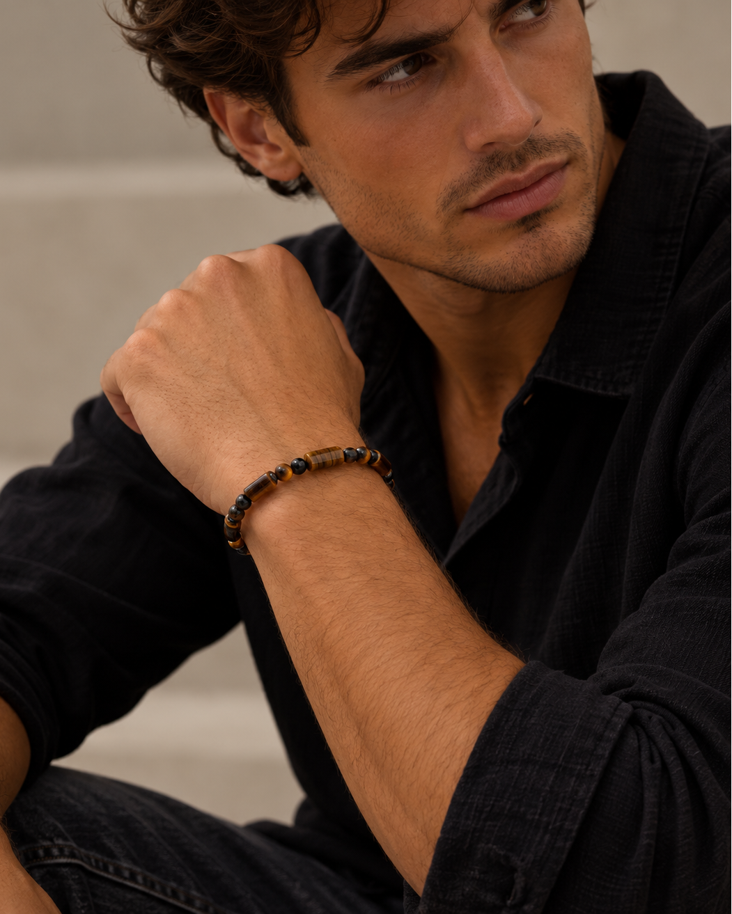 Nero Bracelet - Sølvfarvet/brunt