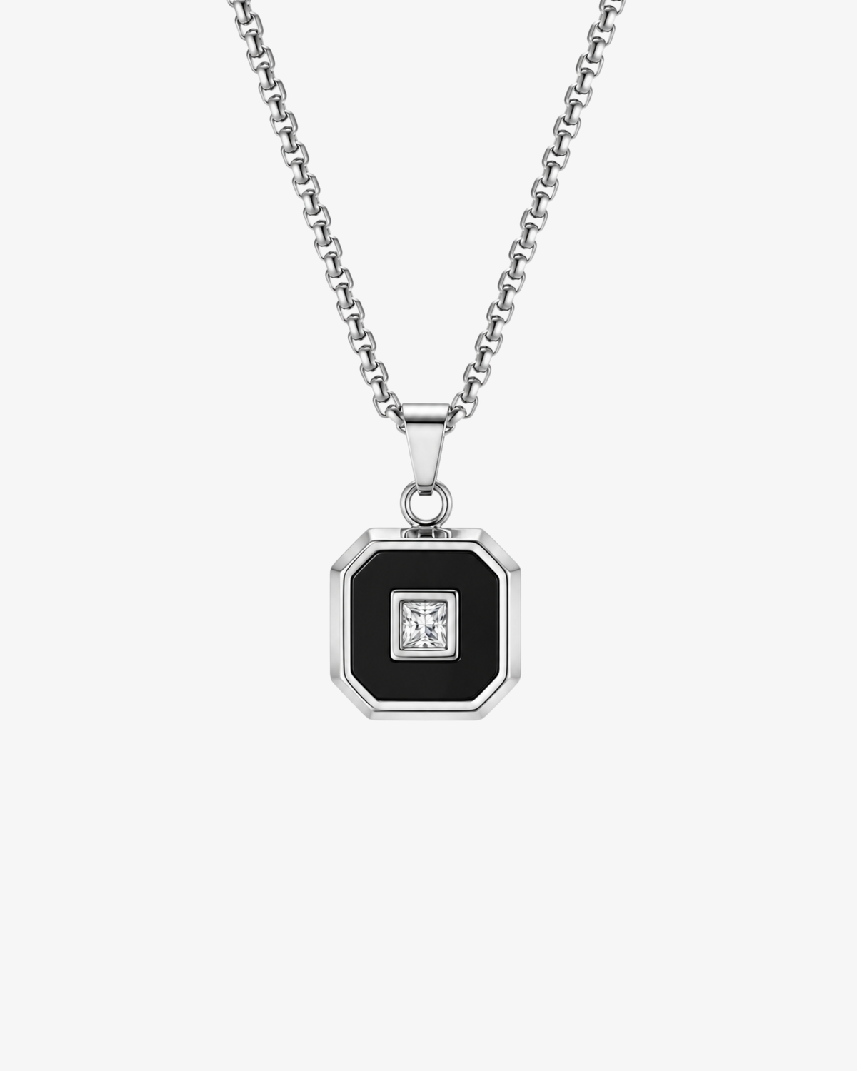 Romeo Necklace - Sølvfarvet/sort