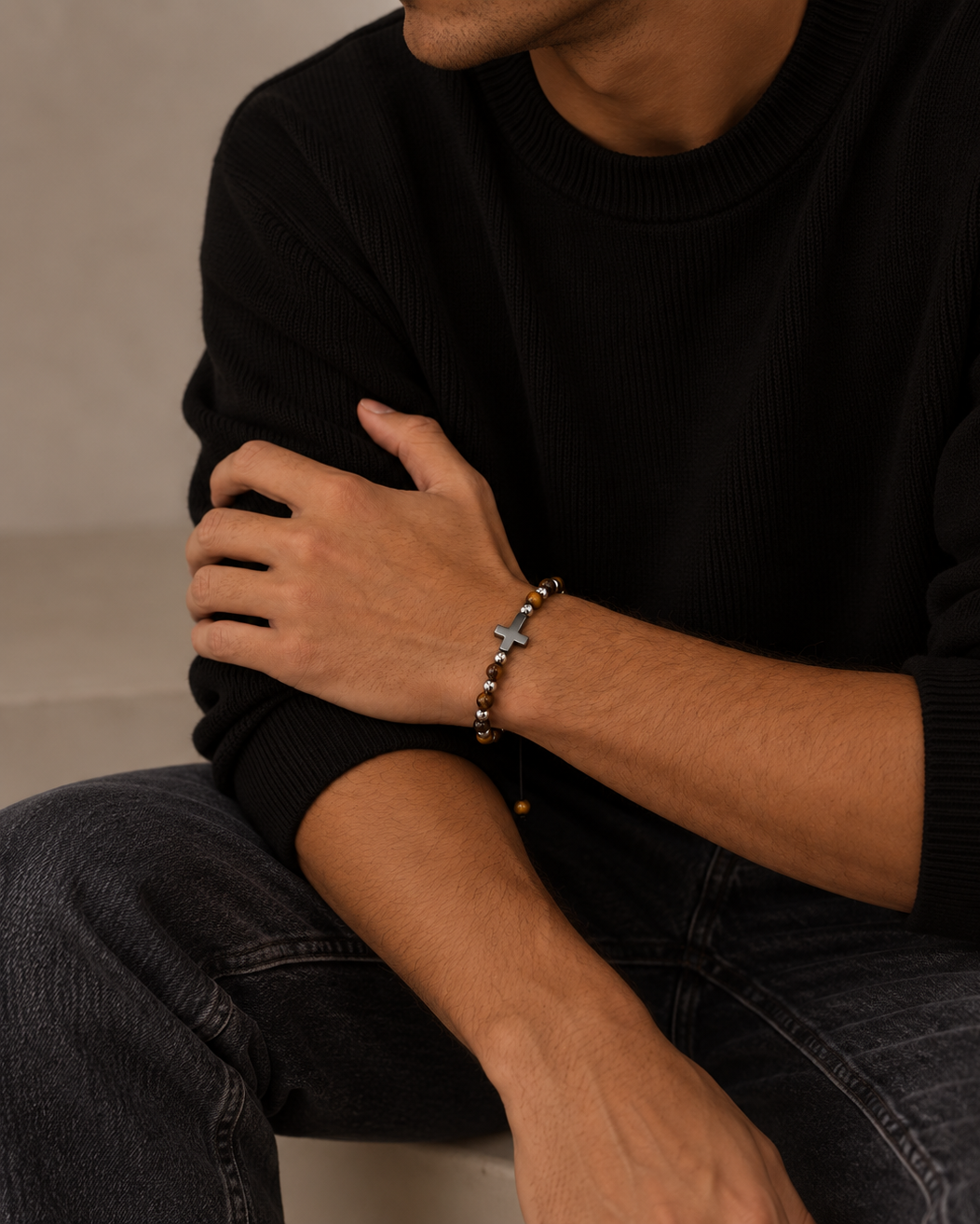 Saint Bracelet - Sølvfarvet/brunt
